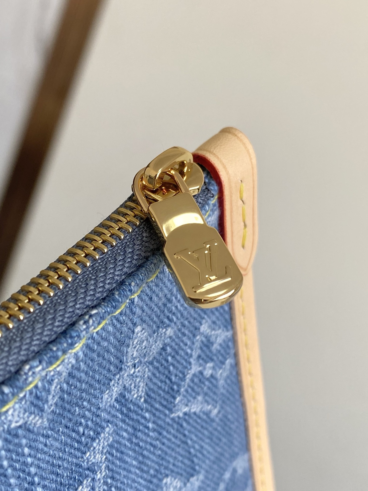 Louis Vuitton Neverfull Monogram Denim Tote Bag - Image 9