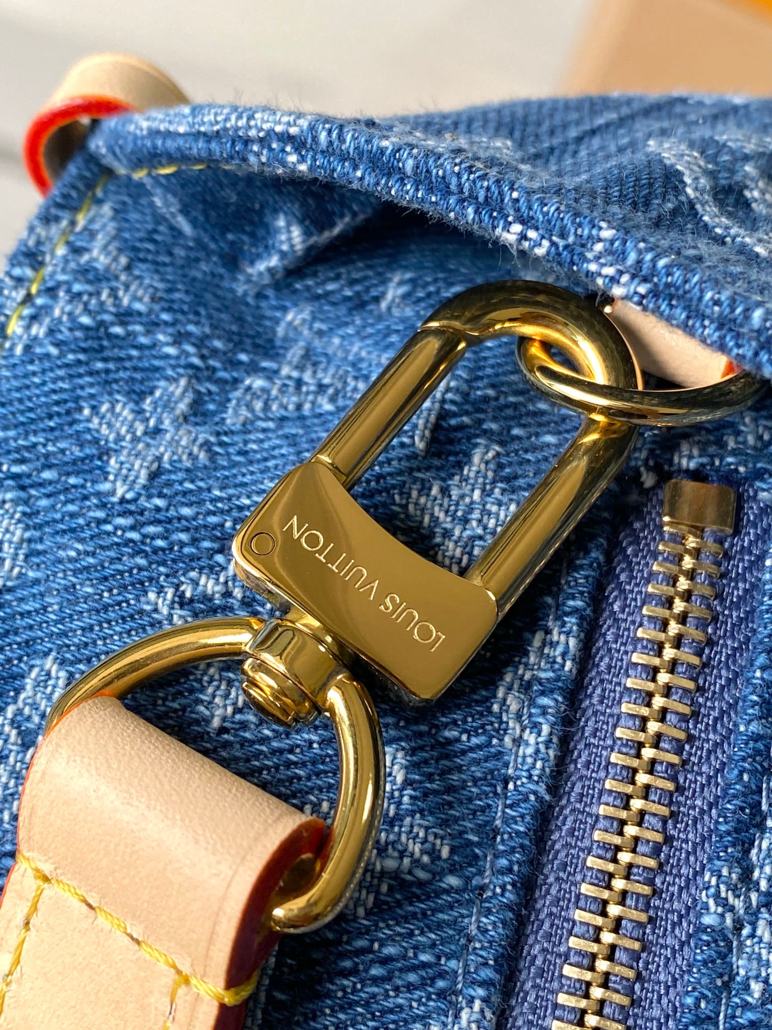Louis Vuitton OnTheGo Small Denim Handbag - Image 9