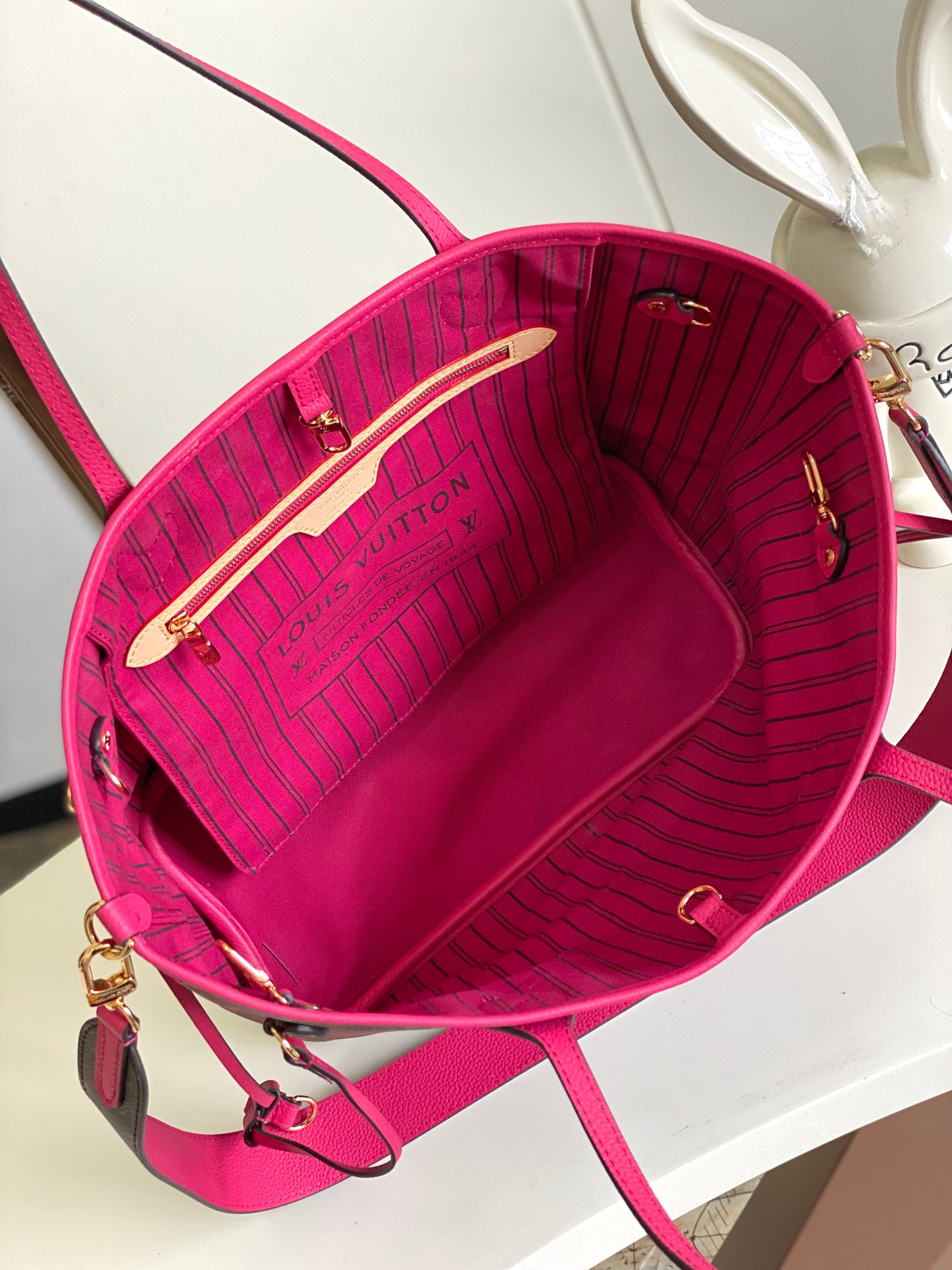 Neverfull MM Damier Azur Canvas Tote Bag - Image 9