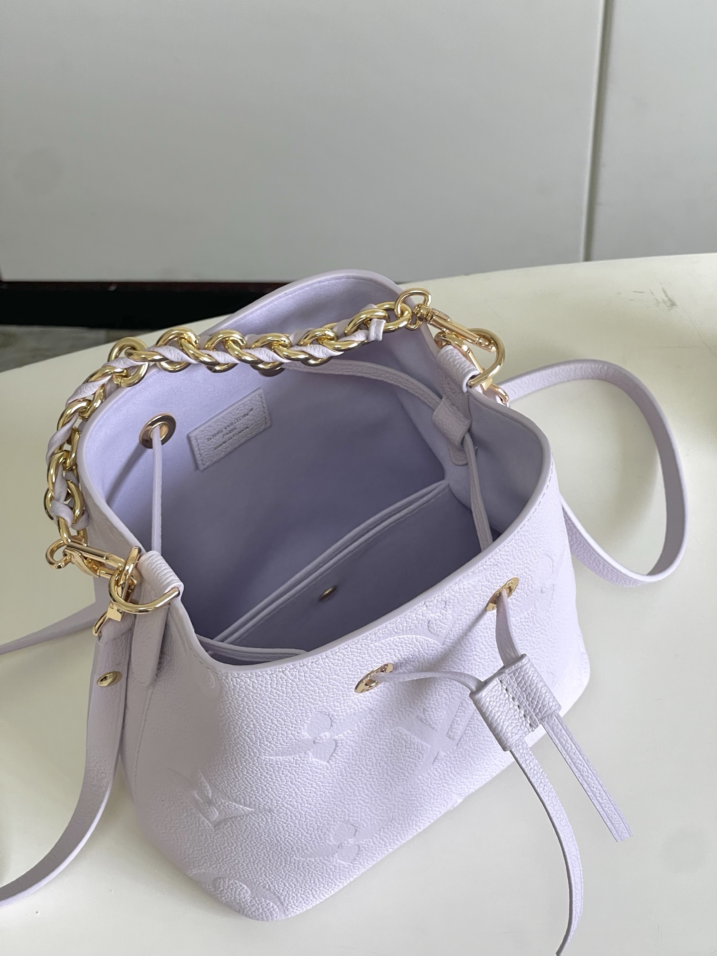 Louis Vuitton Néonoé BB Shoulder Bag in Purple Monogram Empreinte Leather - Image 9