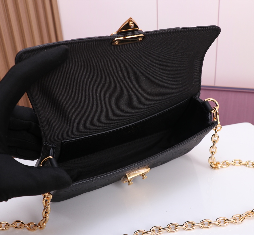 Louis Vuitton Monogram Empreinte Trapezoid Shoulder Bag M82836 M82637 - Image 9