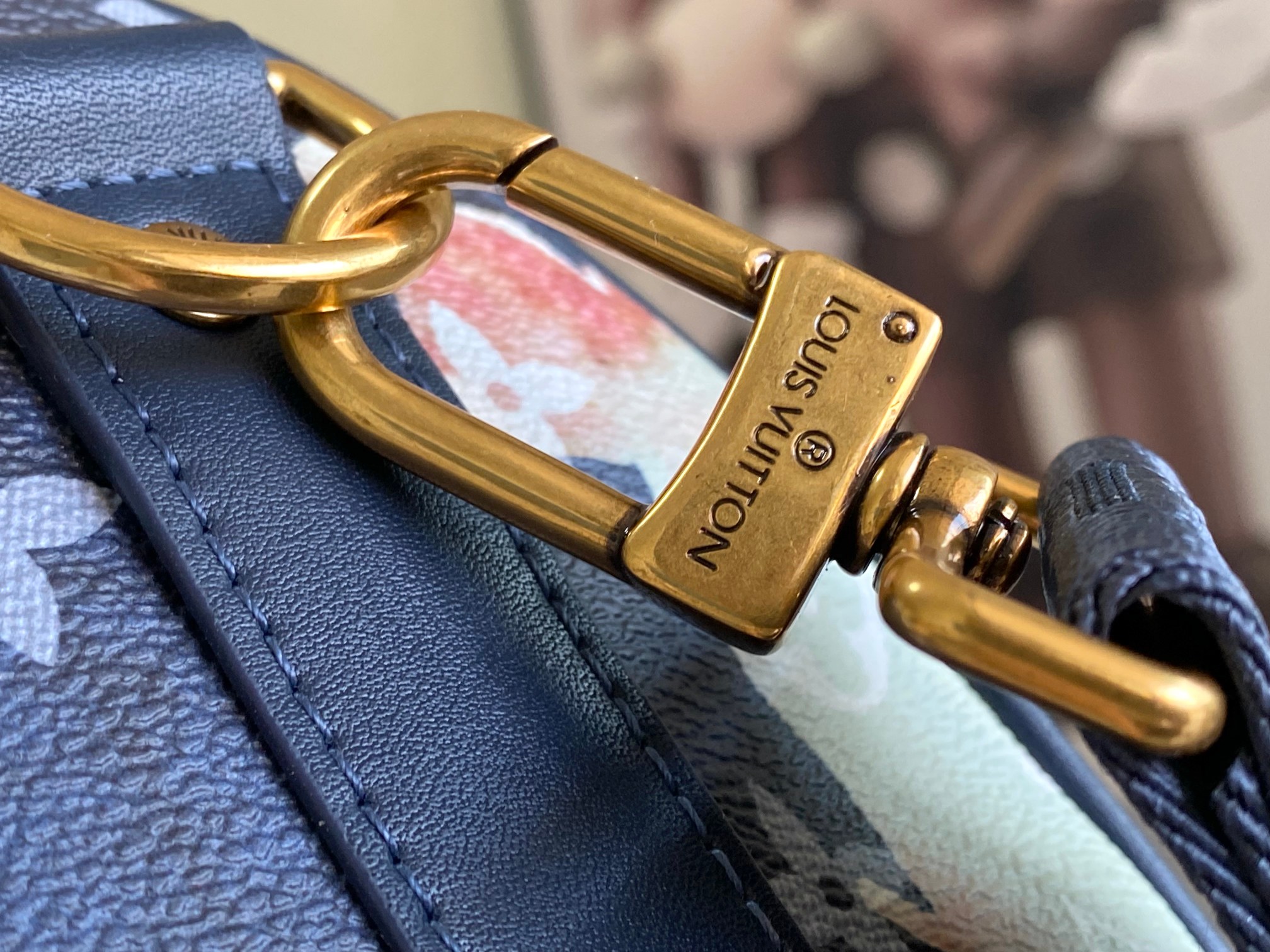 Louis Vuitton Keepall Bandoulière 25 M46804 Blue Flame Shoulder Bag - Image 9
