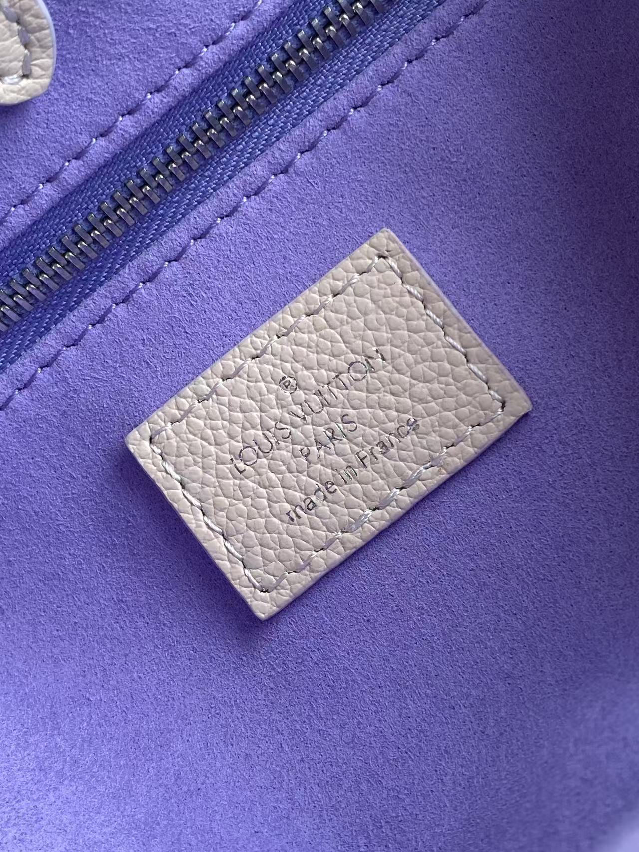 Louis Vuitton OnTheGo Small Handbag in Monogram Empreinte Leather, Iridescent Purple - Image 9
