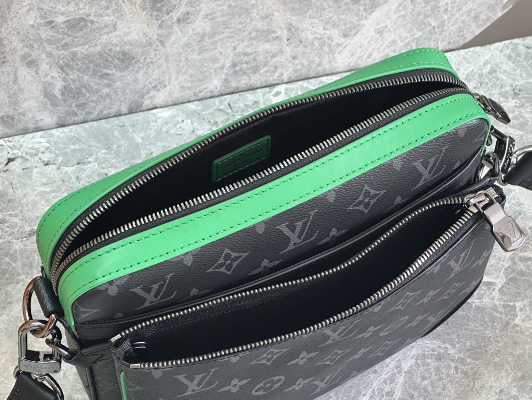 Louis Vuitton Trio Messenger Bag, Monogram Eclipse Reverse Canvas, Green, M26052 - Image 9