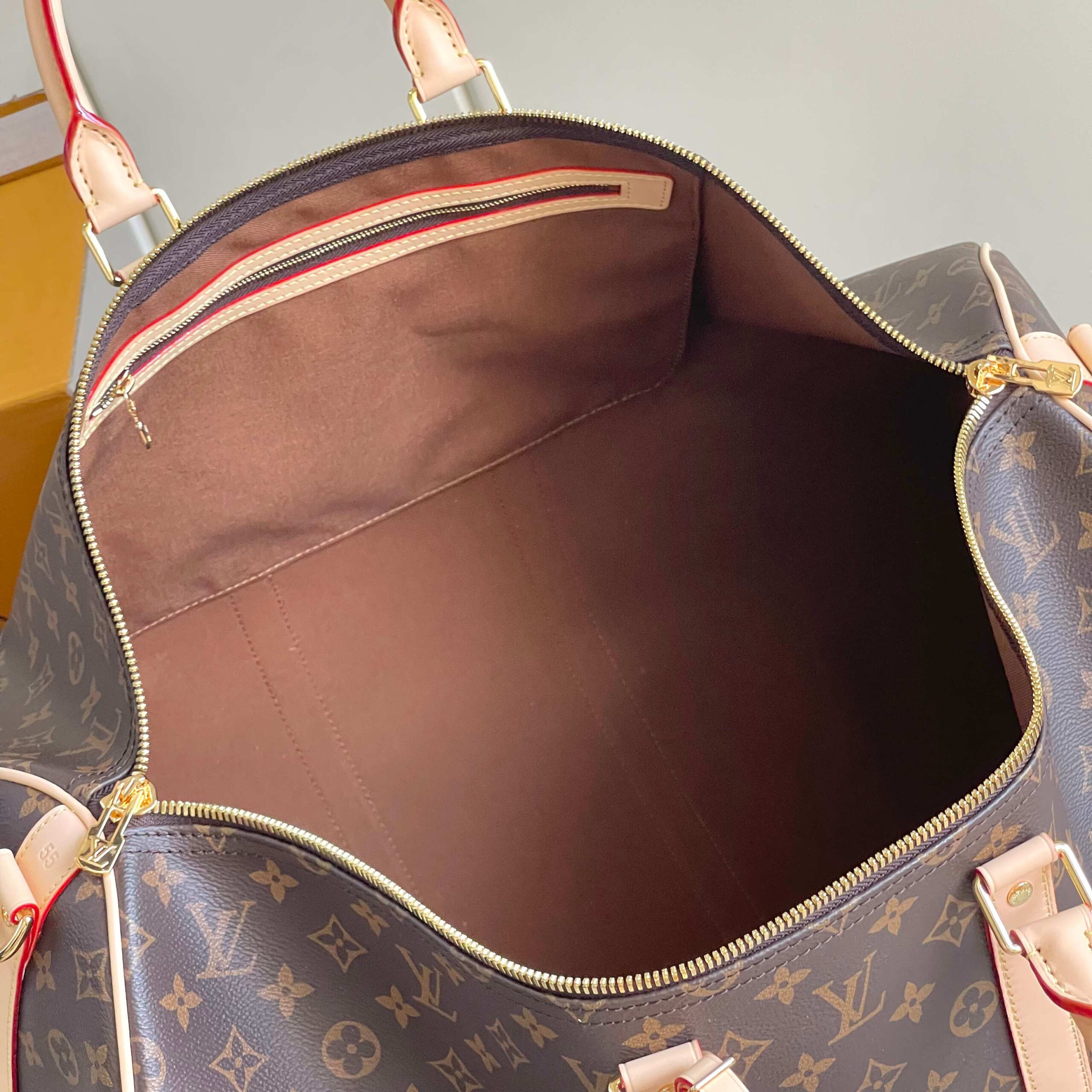 Louis Vuitton Keepall Bandouliere 55 Monogram Eclipse Travel Bag - Image 9