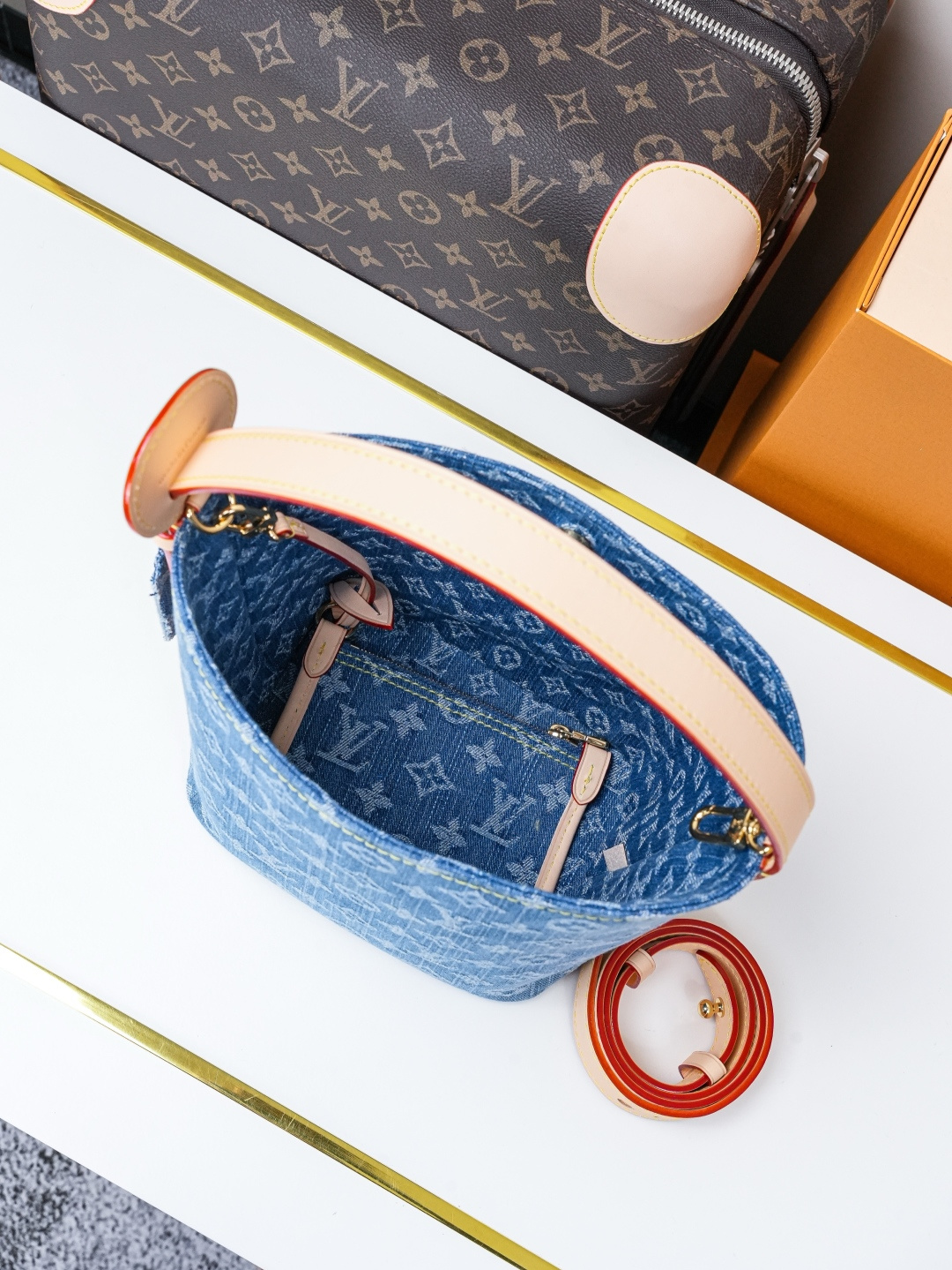 Louis Vuitton All In BB Denim Handbag - Image 9