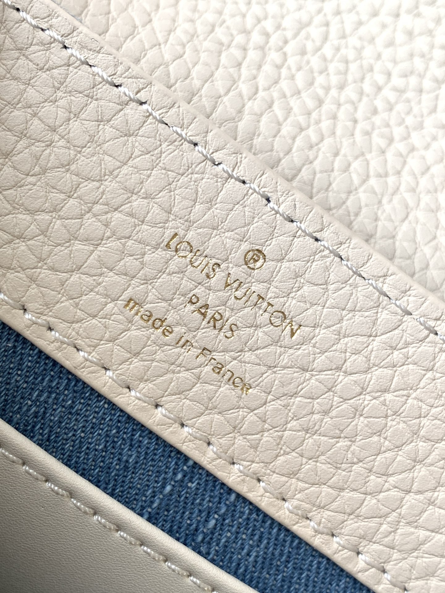 Louis Vuitton Capucines Mini Handbag in Embroidered Monogram Denim - Image 9