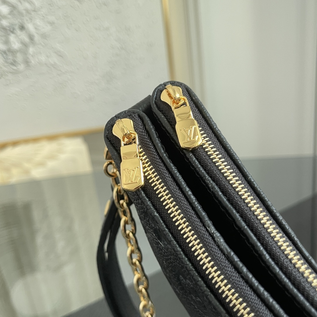 Louis Vuitton Liv Shoulder Bag in Black Monogram Empreinte Leather - Image 9
