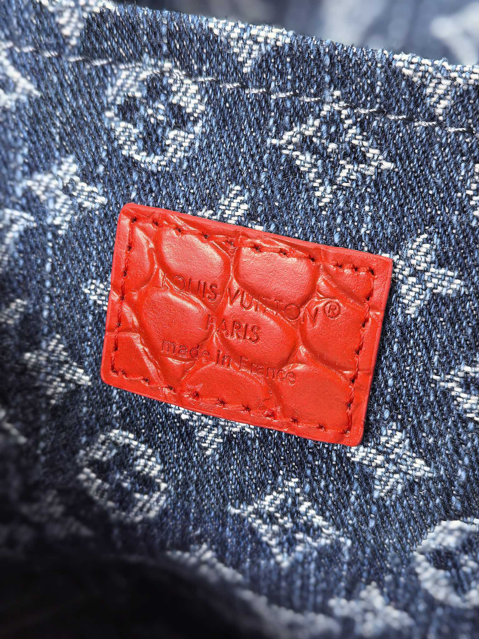 Louis Vuitton x Takashi Murakami Cherry Embroidered Monogram Denim Bag M87627 - Image 9
