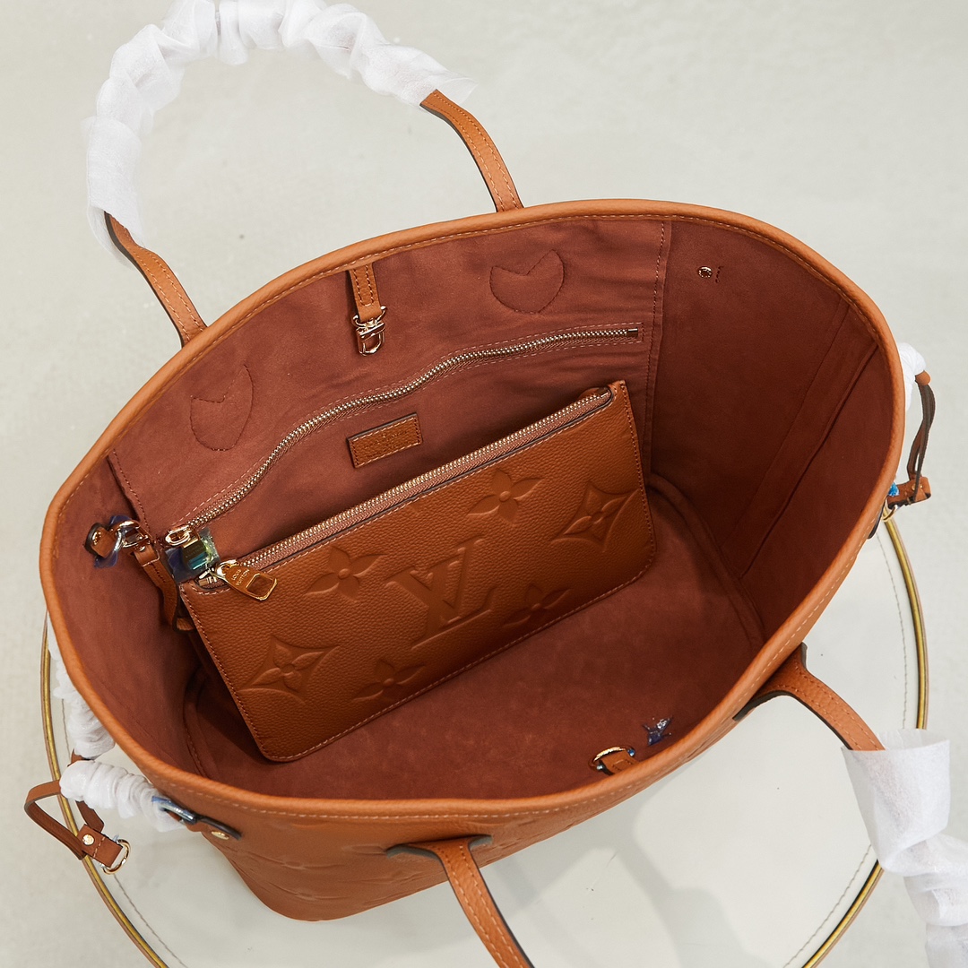 Louis Vuitton Neverfull MM Shopping Tote in Monogram Empreinte Leather - Image 9