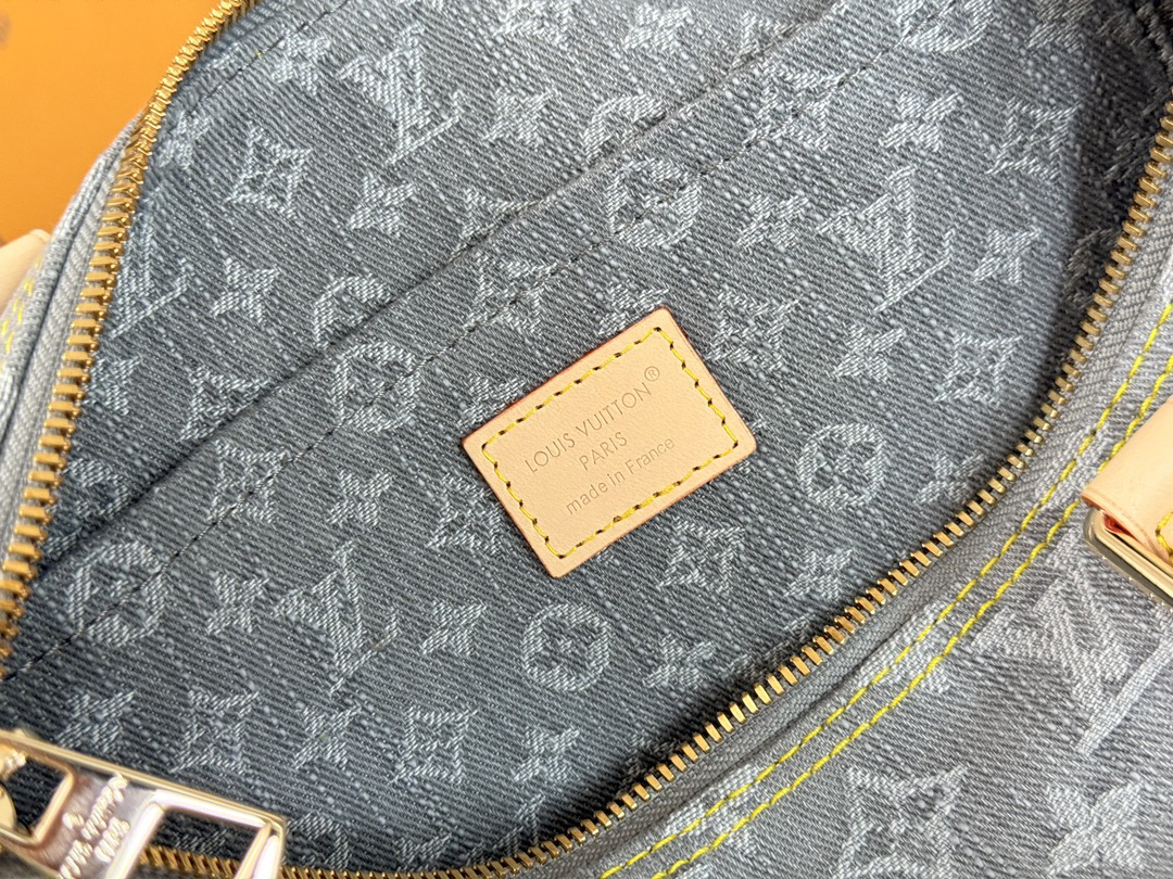 Louis Vuitton Speedy Soft 30 Denim Handbag - Image 9