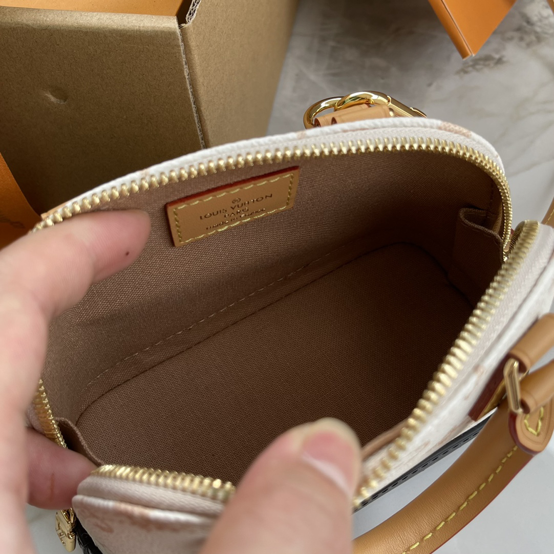 Louis Vuitton Nano Alma Handbag in Monogram Dune Canvas - Image 9