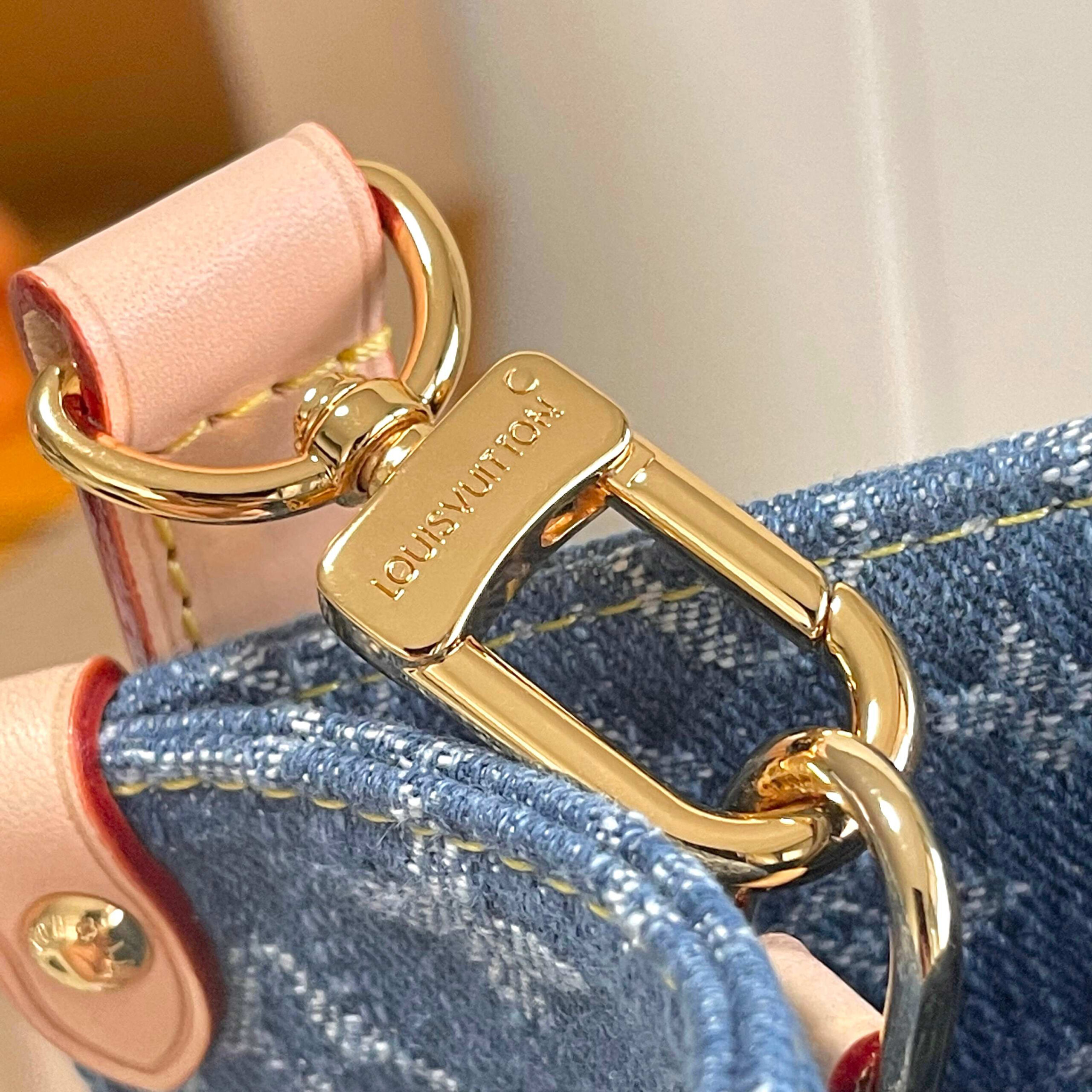 Louis Vuitton OnTheGo Small Monogram Denim Tote Bag - Image 9