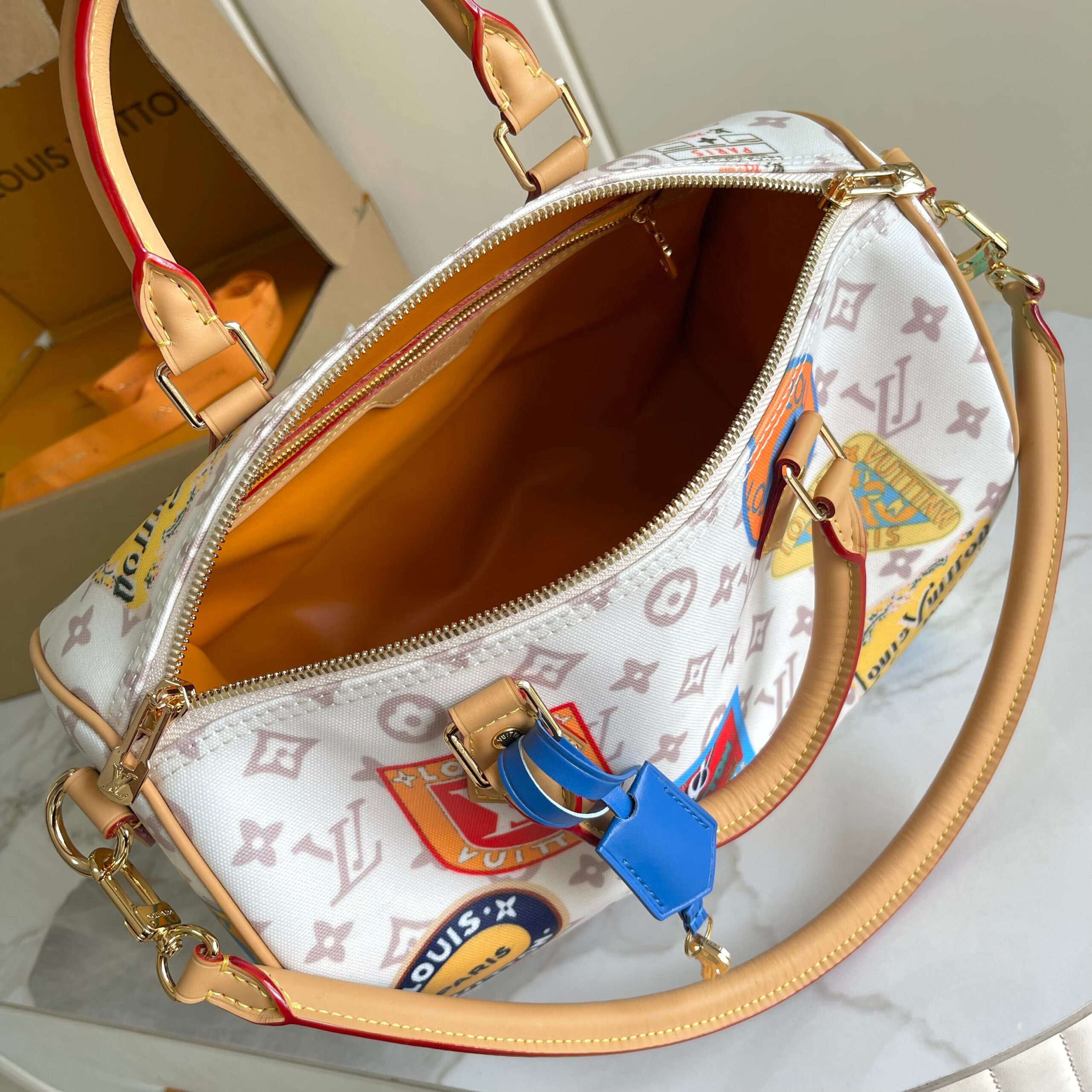 Louis Vuitton Speedy Soft 30 Handbag in Monogram Dune - Image 9