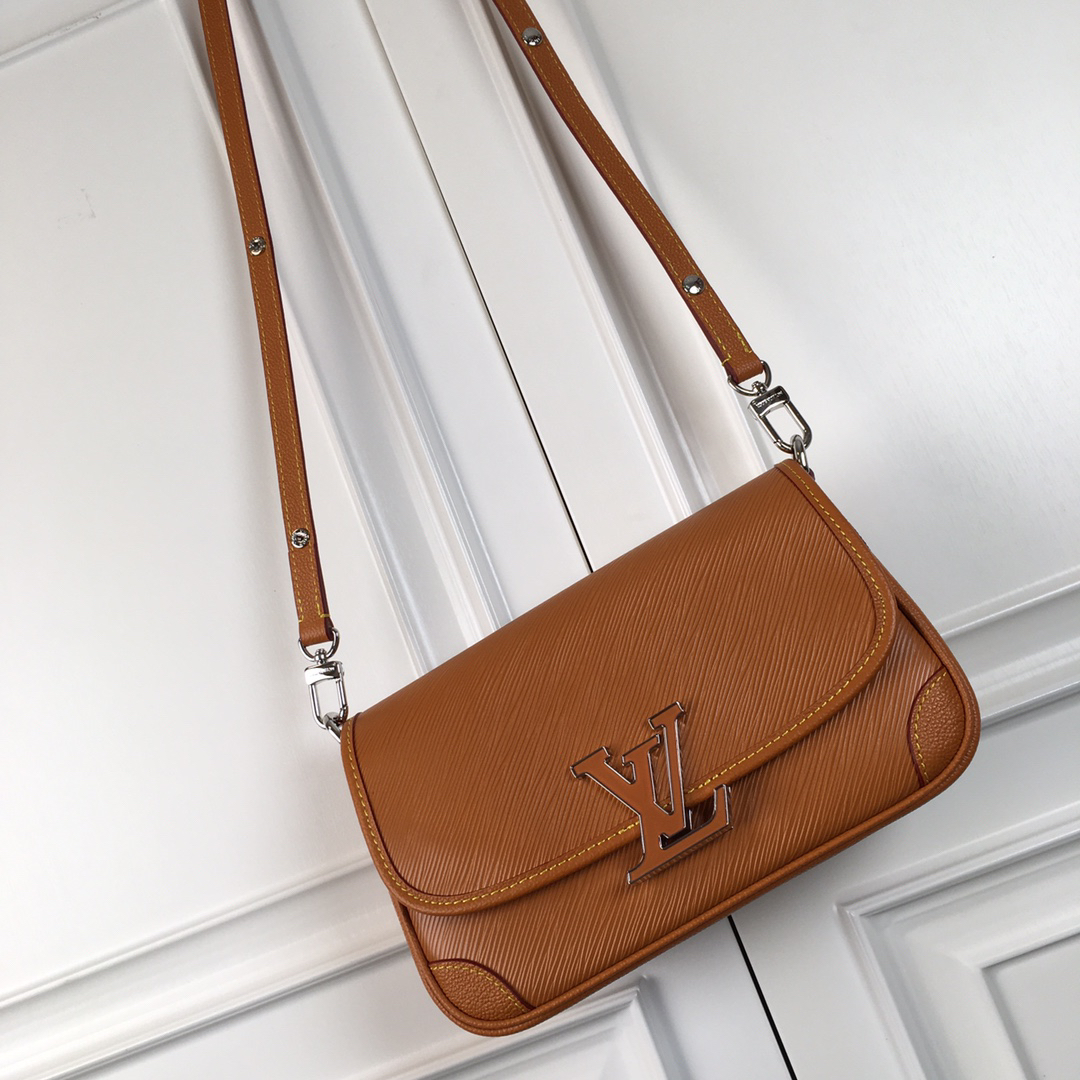 Louis Vuitton Buci Epi Leather Crossbody Bag - Brown - Image 9