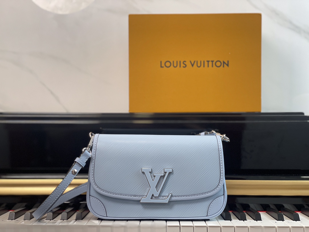 Louis Vuitton Buci Handbag M59386 in Sky Blue Epi Leather - Image 9