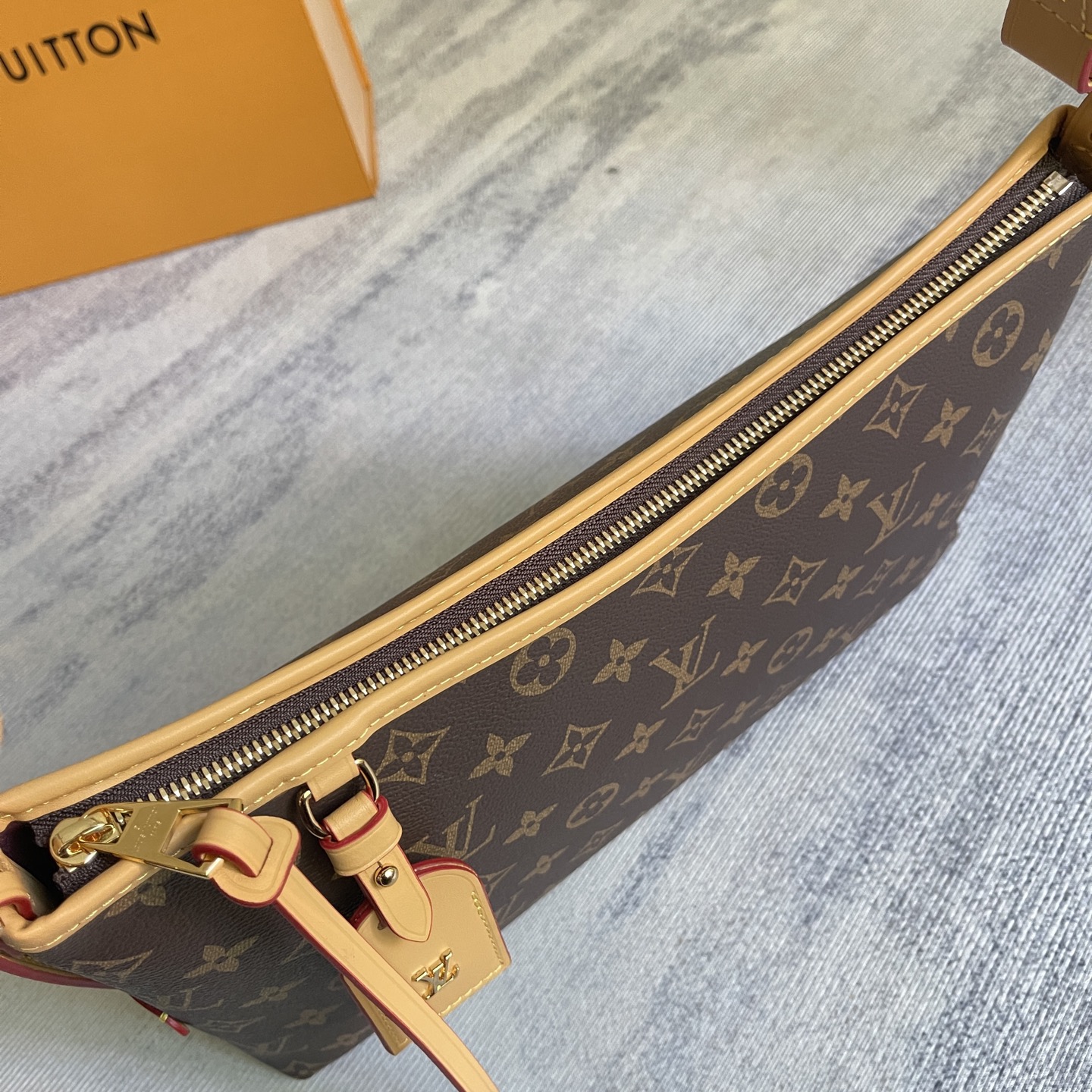 CarryAll East West Handbag in Monogram Canvas and Leather Trim - Image 9