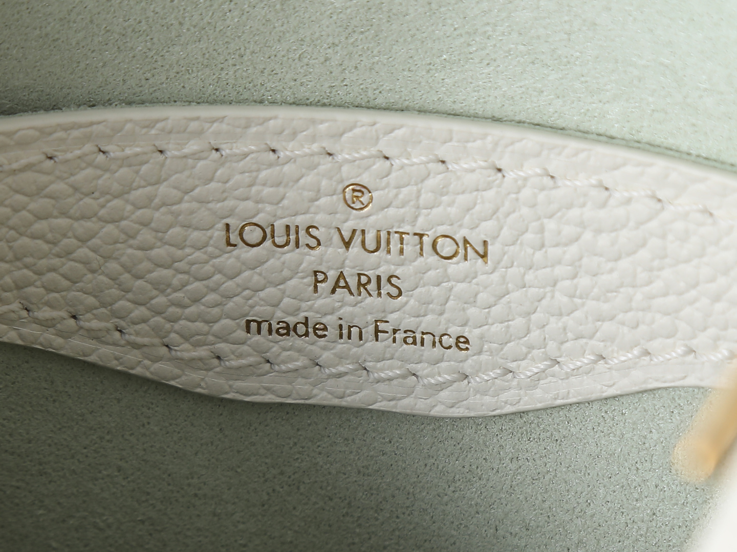Louis Vuitton Boulogne PM Leather Crossbody Bag in Green and Cream - Image 9