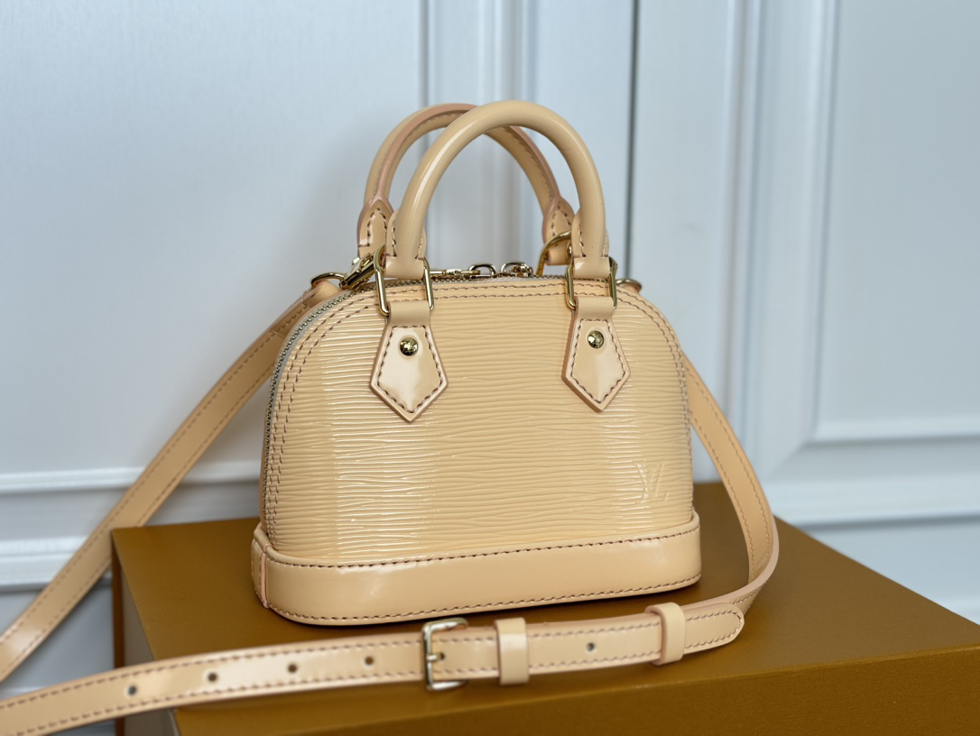 Louis Vuitton Nano Alma Epi Leather Crossbody Bag in Almond - Image 9