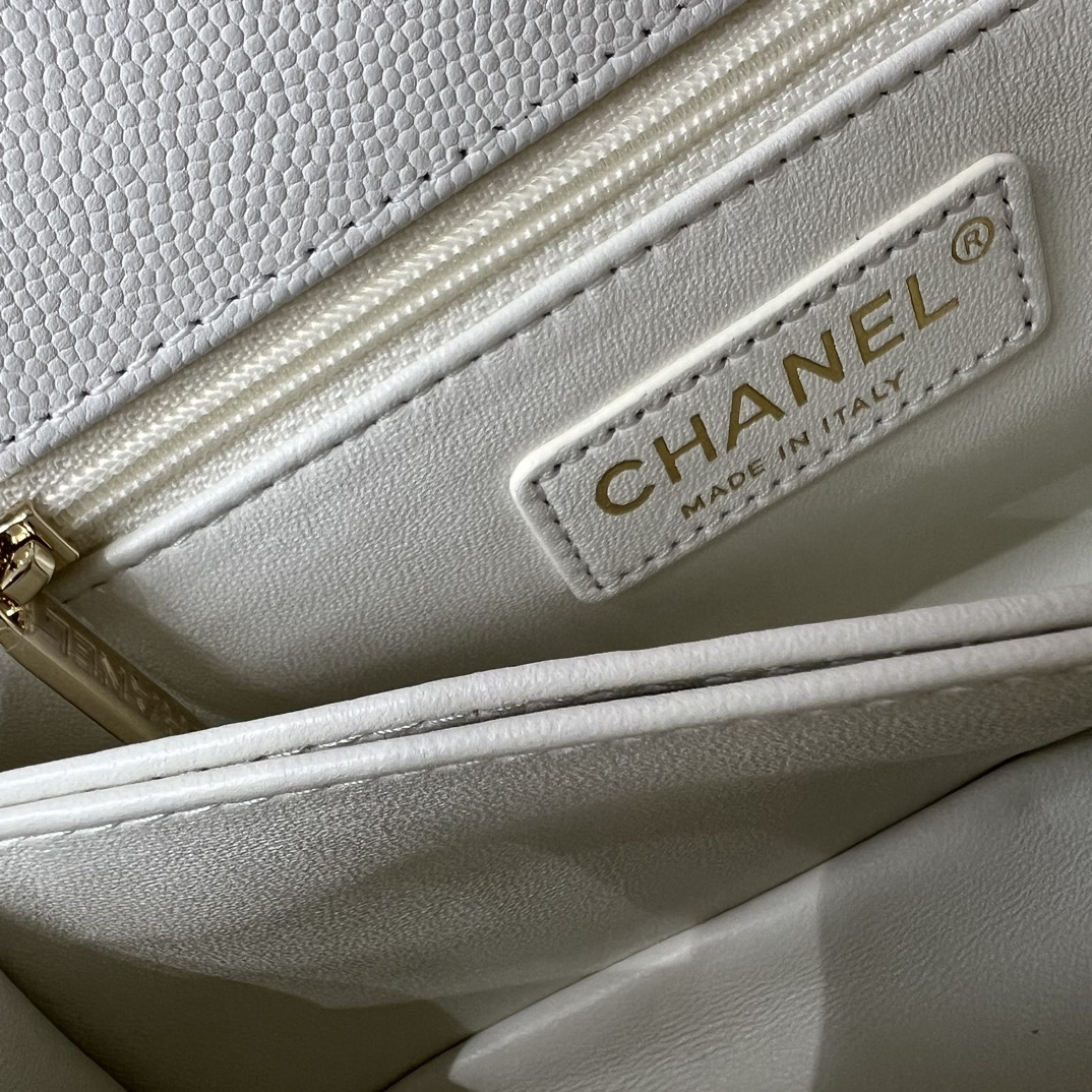 Coco Handle Pebbled Cowhide Handbag - Image 9