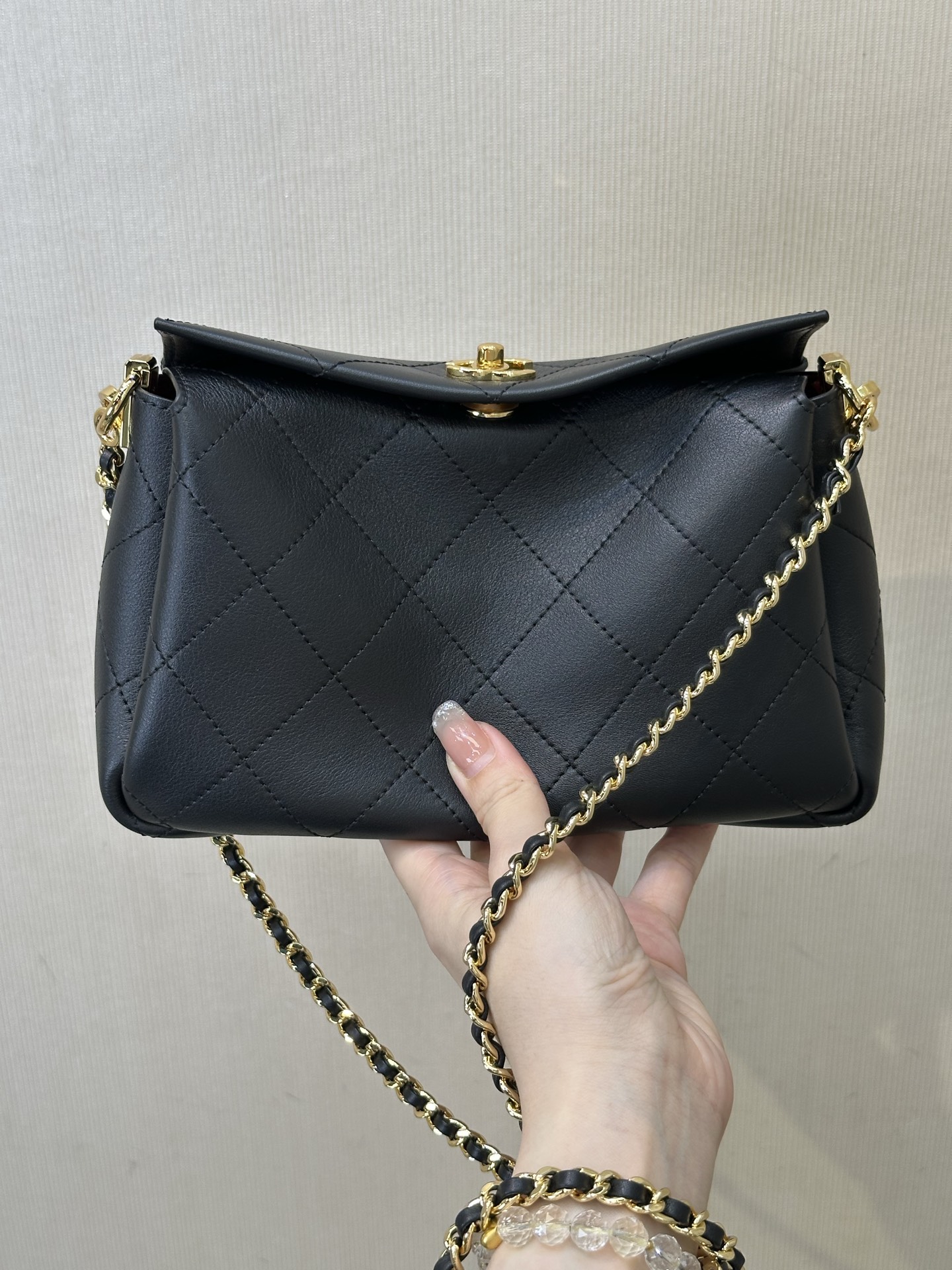 Chanel Calfskin Quilted Flap Crossbody Bag - Image 9