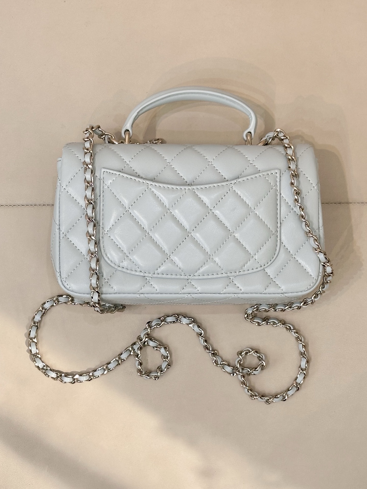 Chanel Classic Flap Mini Shoulder Bag with Handle - Image 9