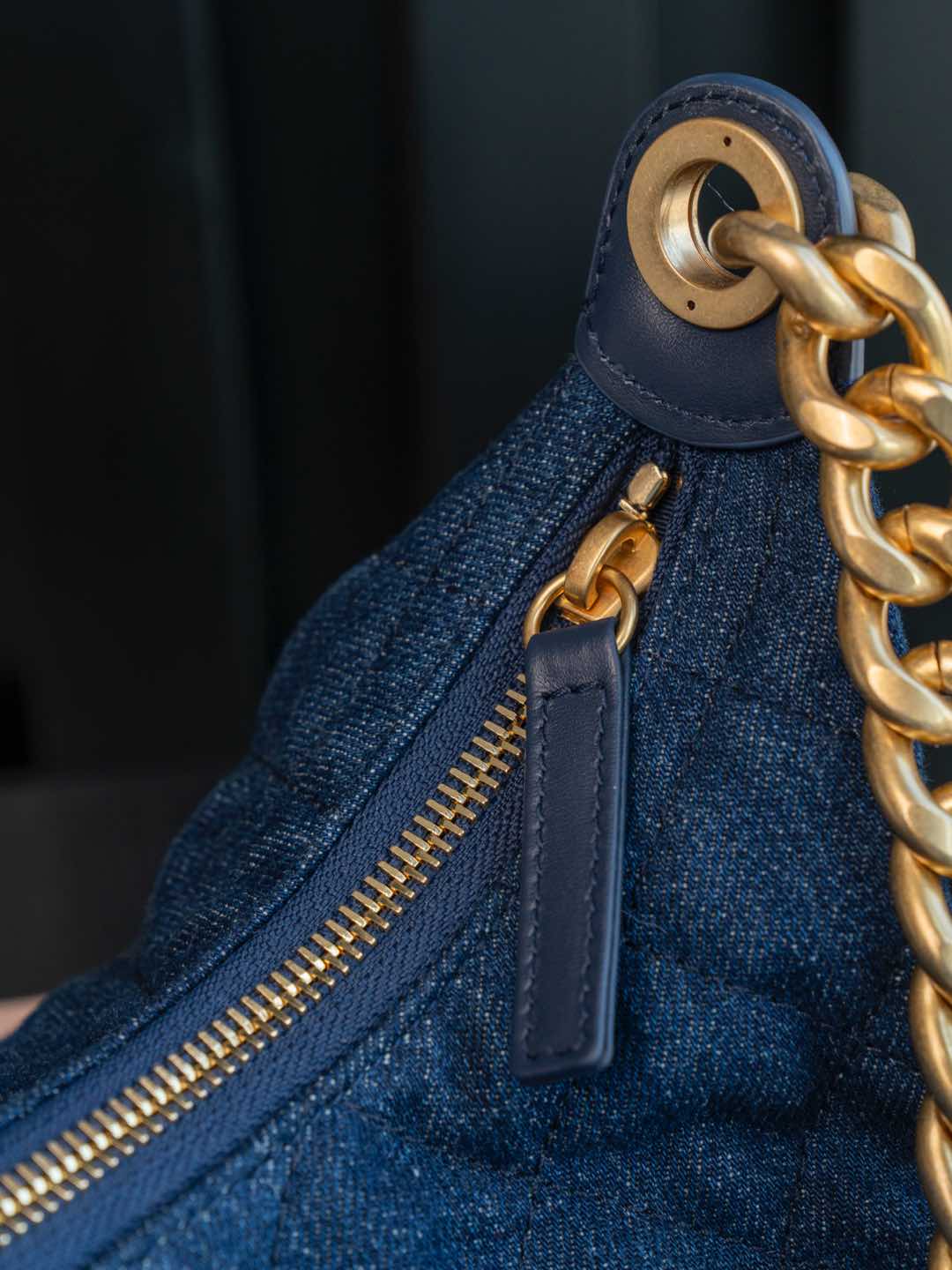 Chanel 25C Denim Hobo Shoulder Bag - Image 9