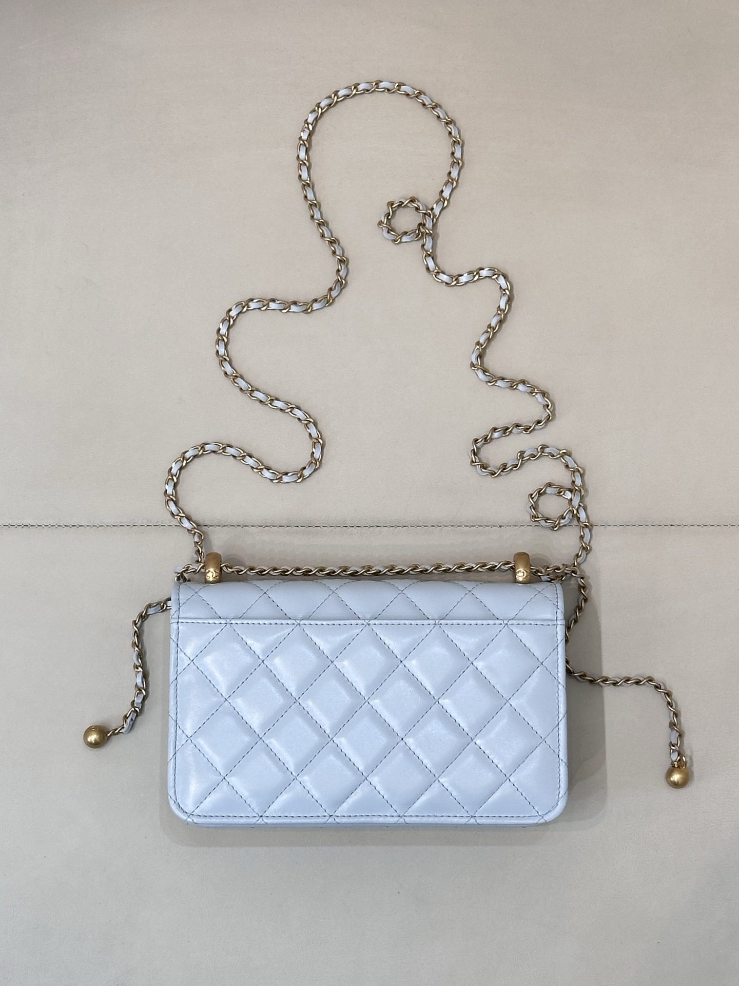 Quilted Genuine Leather WOC Chain Bag - Image 9