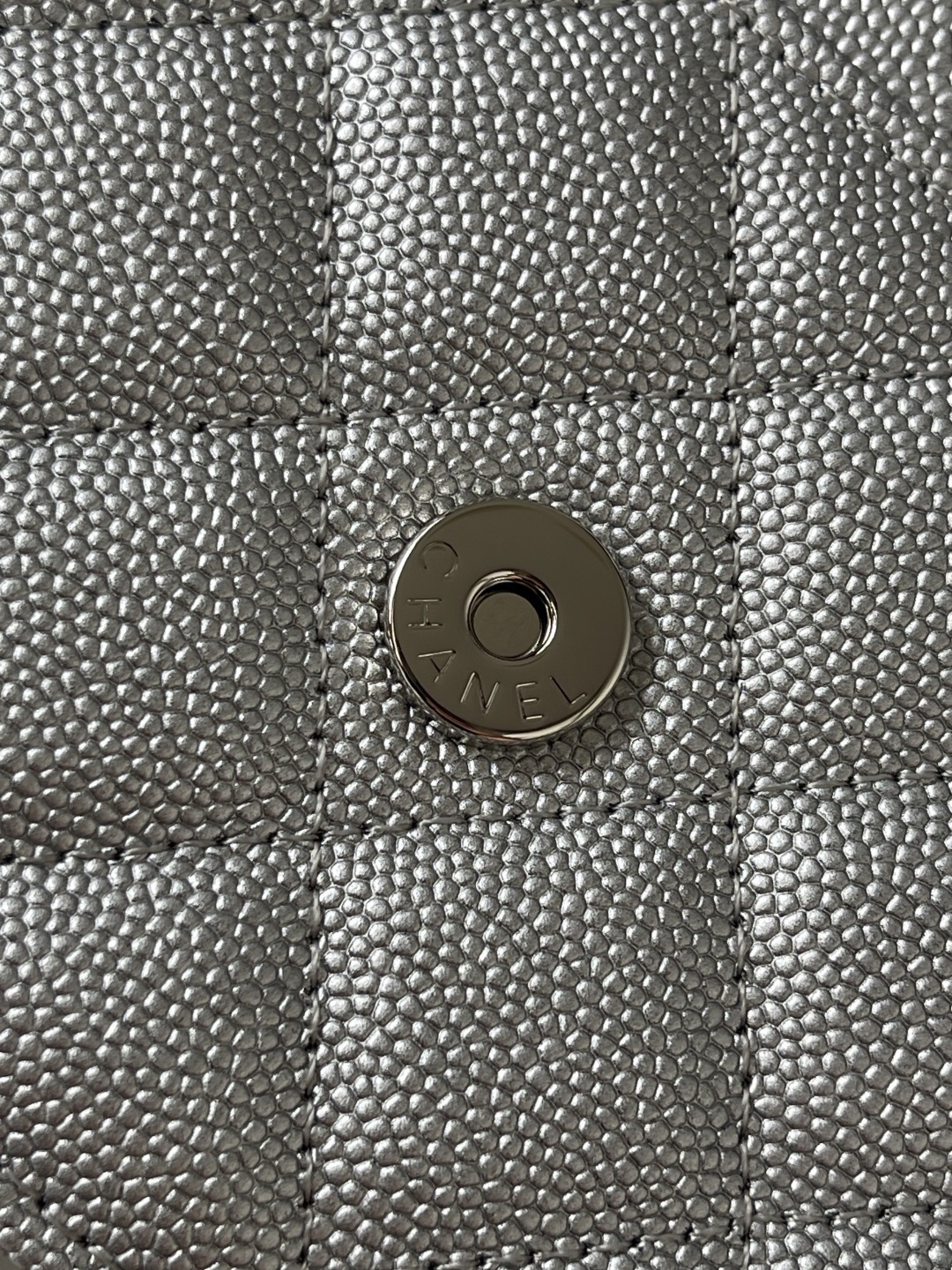 Classic Flap Wallet on Chain in Black Caviar Leather - Image 9