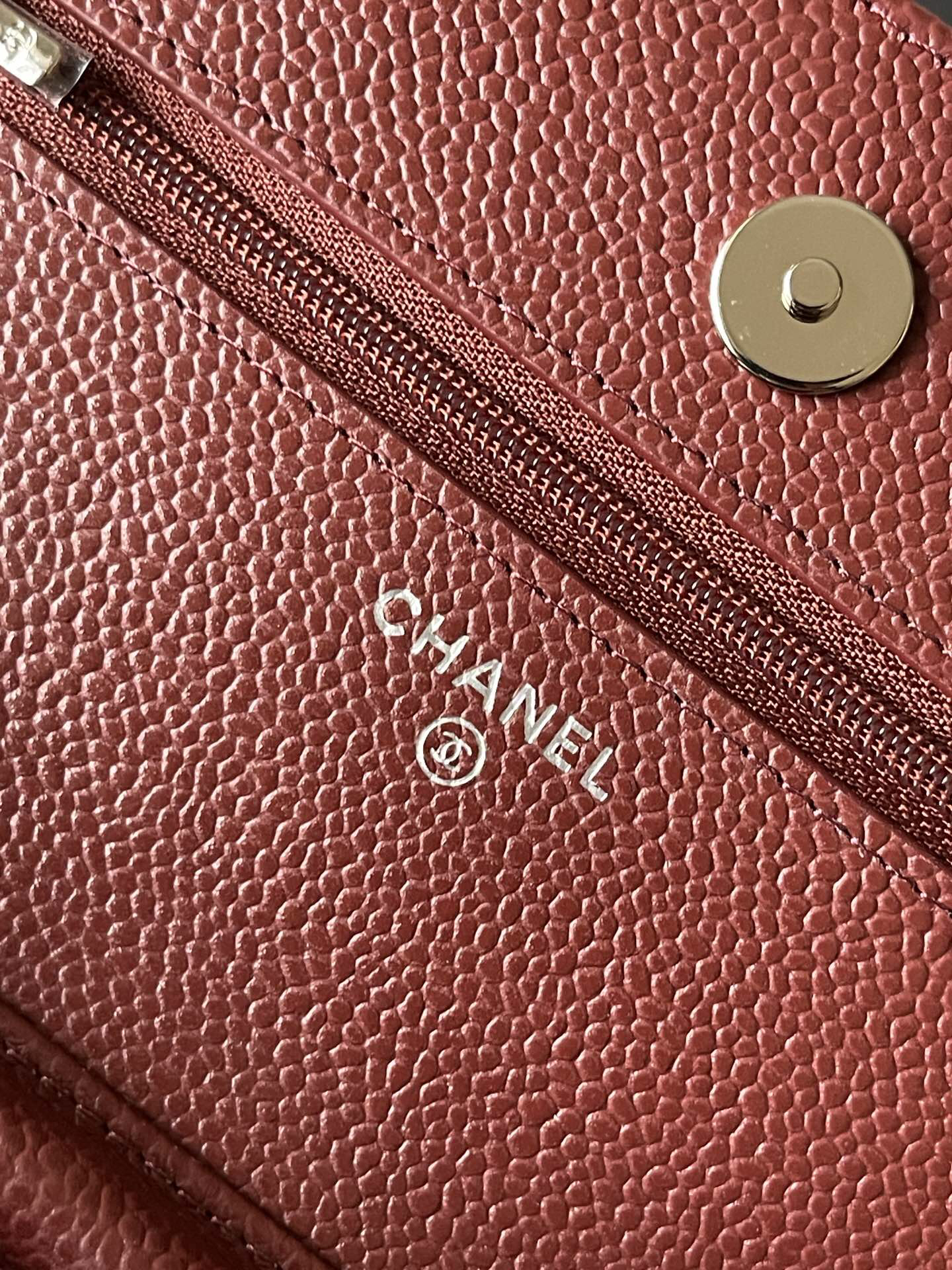 Chanel Classic Flap Wallet on Chain in Black Caviar Leather - Image 9