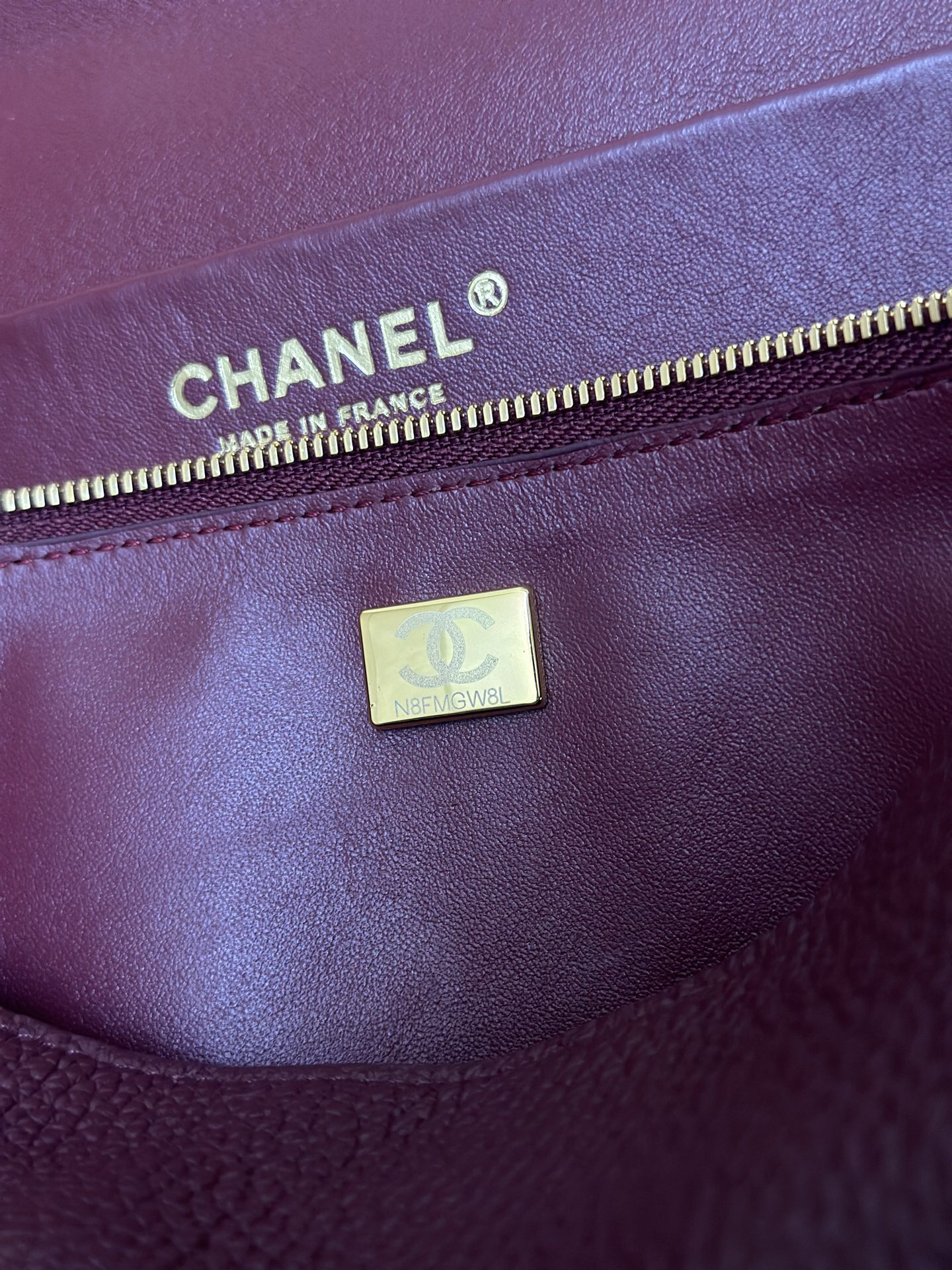 Chanel Large Burgundy Flap Bag with Gold-Tone Hardware - Image 9
