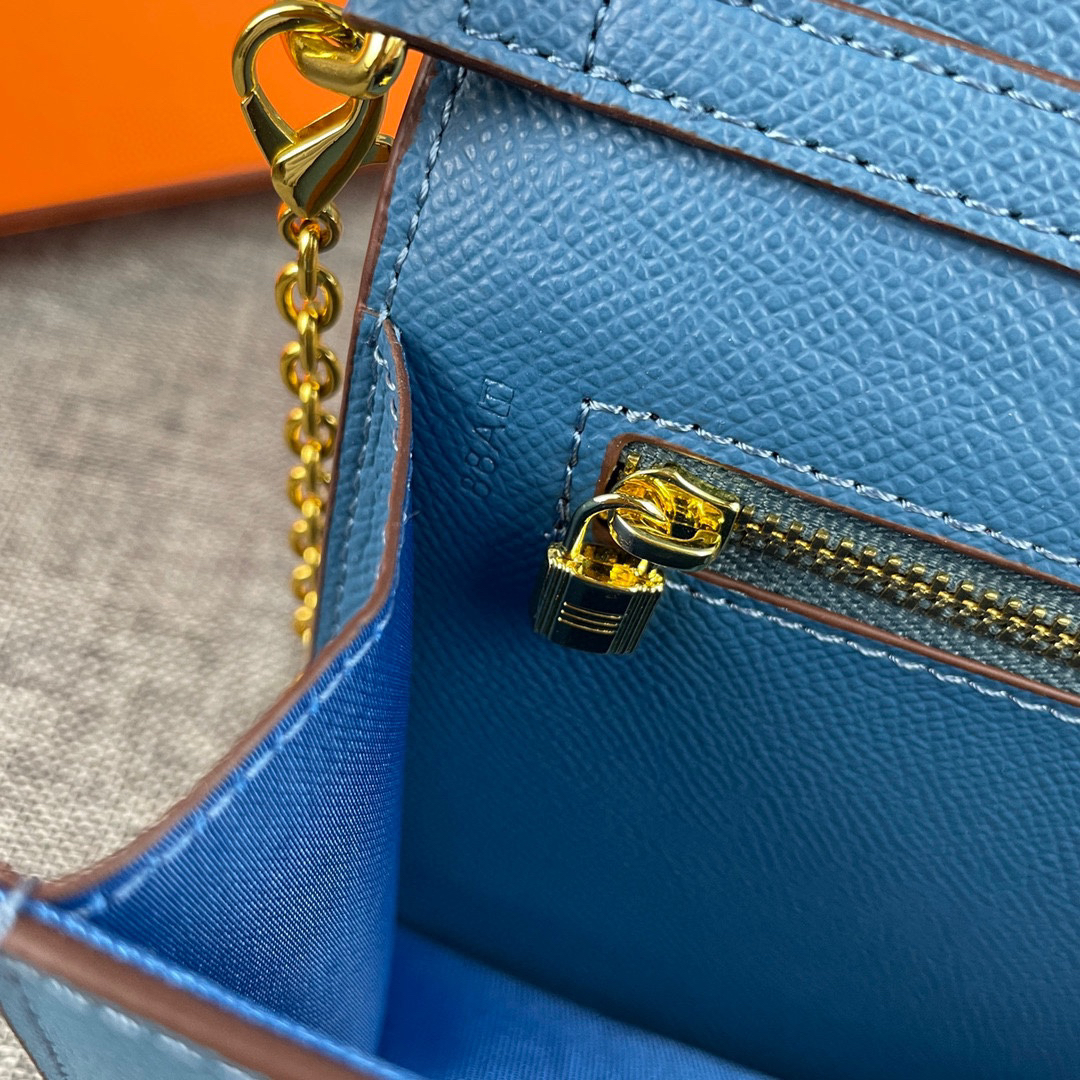 Hermès Kelly-Style Palm-Grain Leather Shoulder Crossbody Bag - Image 9
