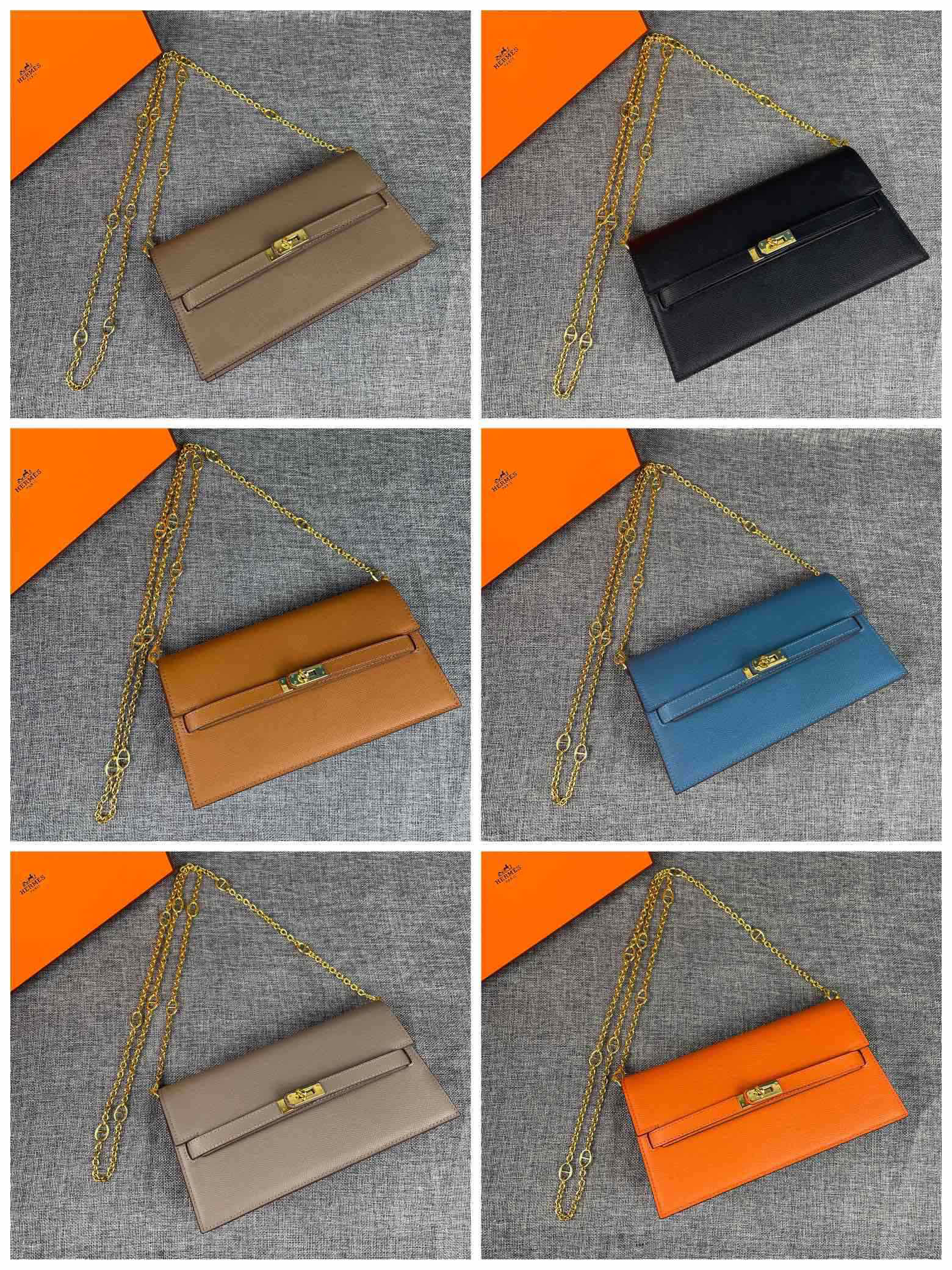 Hermès Kelly Palm-Print Leather Crossbody Bag - Image 9