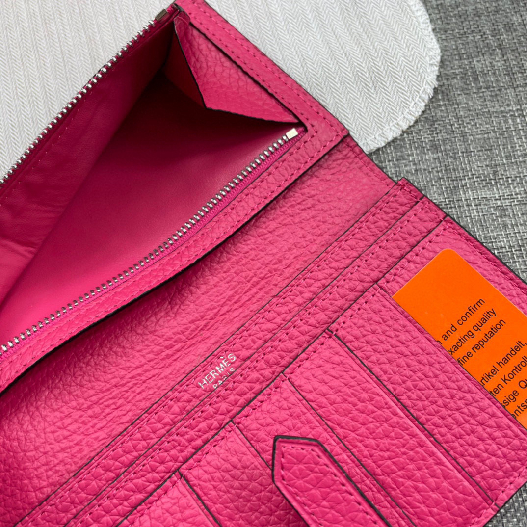 Hermès Women’s Togo Calfskin Vertical Zip Wallet - Image 9