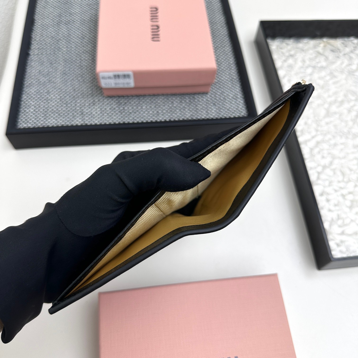 Miu Miu Lambskin Bifold Wallet - Image 9