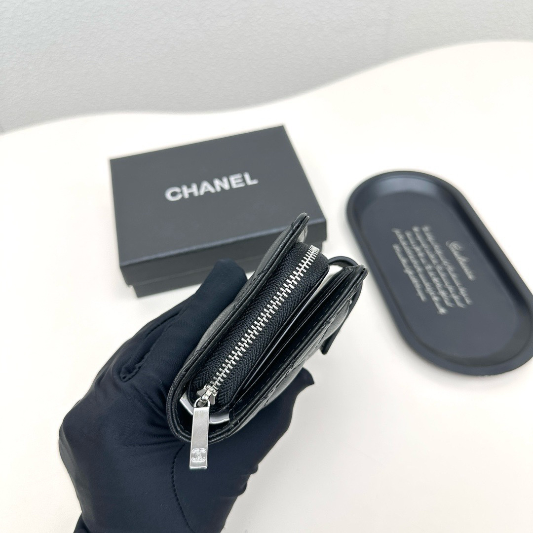 Chanel 8354 Multifunction Wallet - Black and Pink - Image 9
