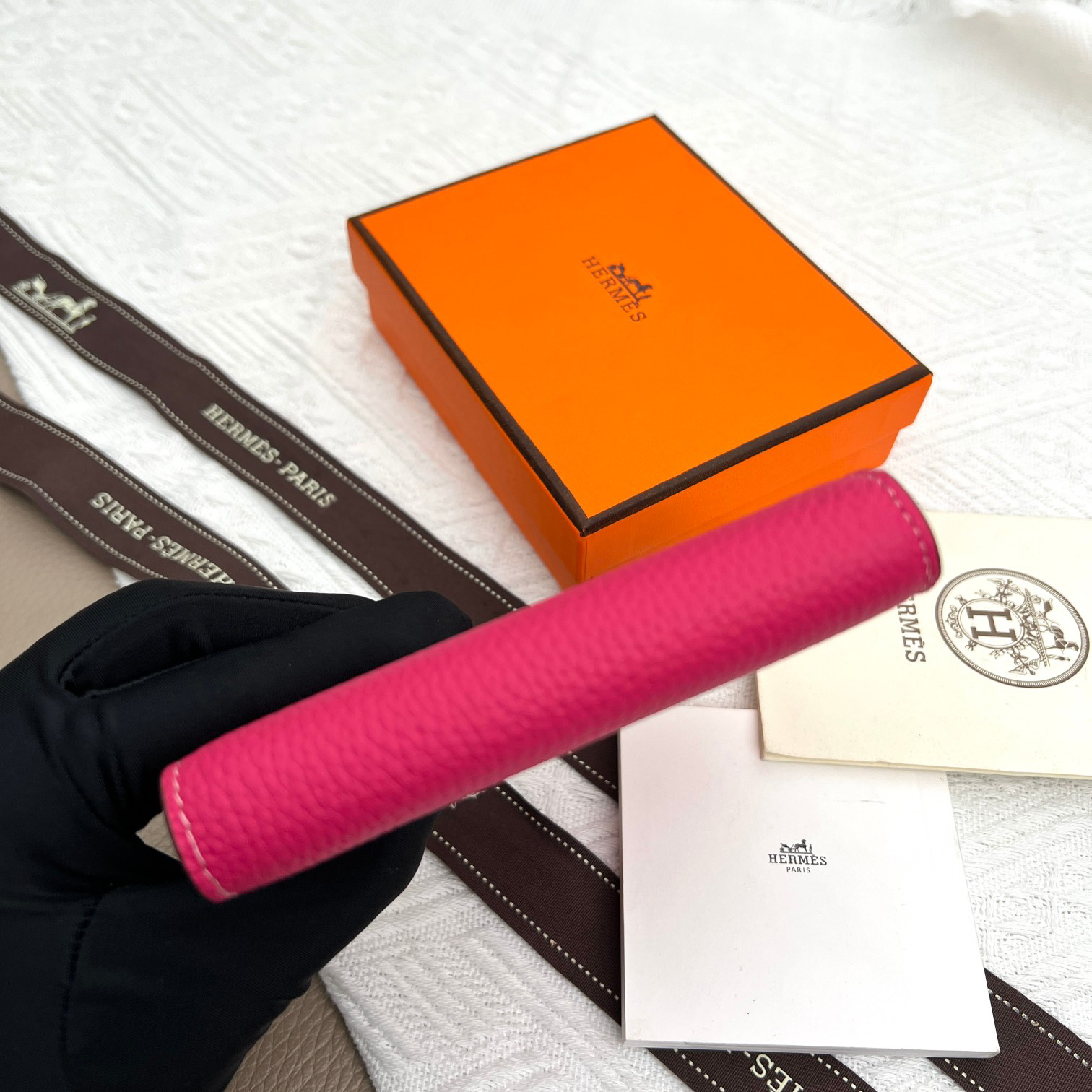 Hermes Constance Leather Card Holder with Silver Hardware - Image 9