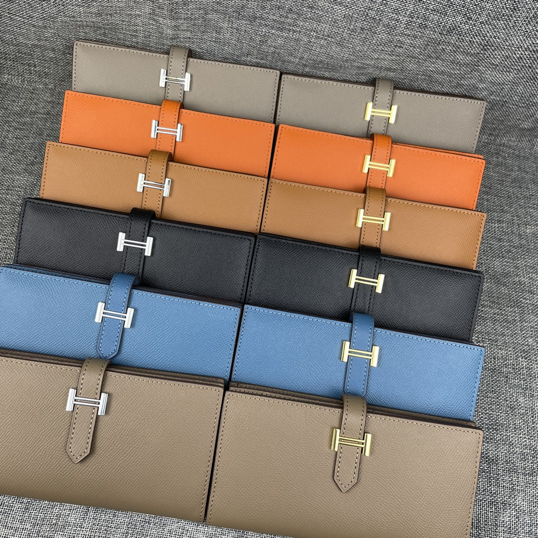 Hermes Women's Epsom Leather Vertical Zip Wallet - Image 9