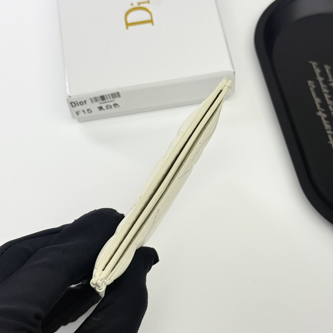 Dior F15 Slim Calfskin Leather Wallet - Image 9