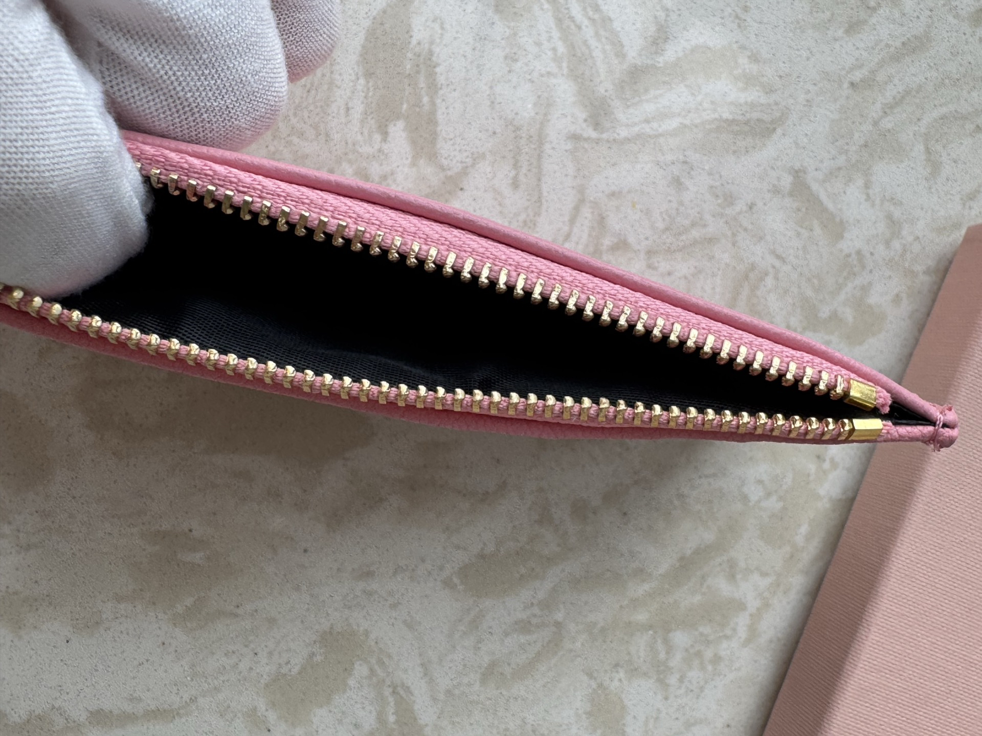 Miu Miu Slim Calf Leather Card Wallet - Image 9