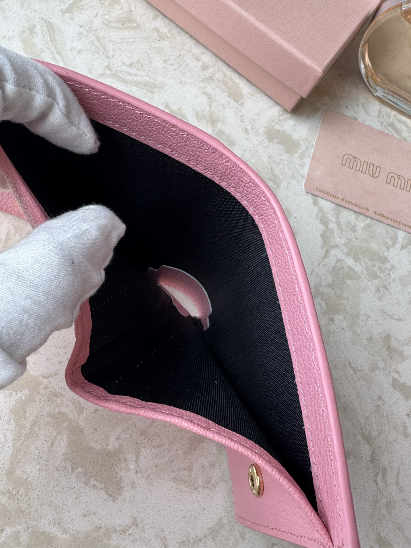 Miu Miu Leather Card Holder - Image 9