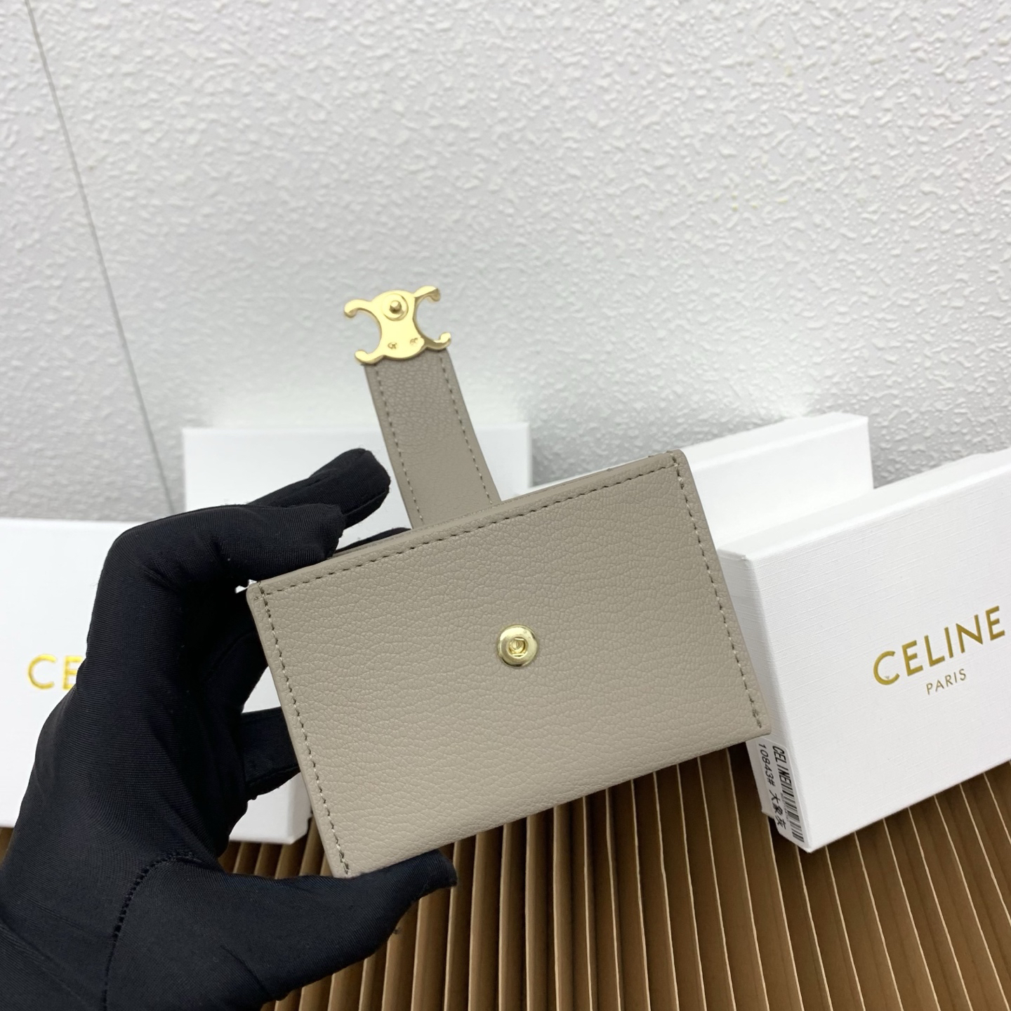 Celine Accordéon Triomphe Leather Card Holder - Image 9