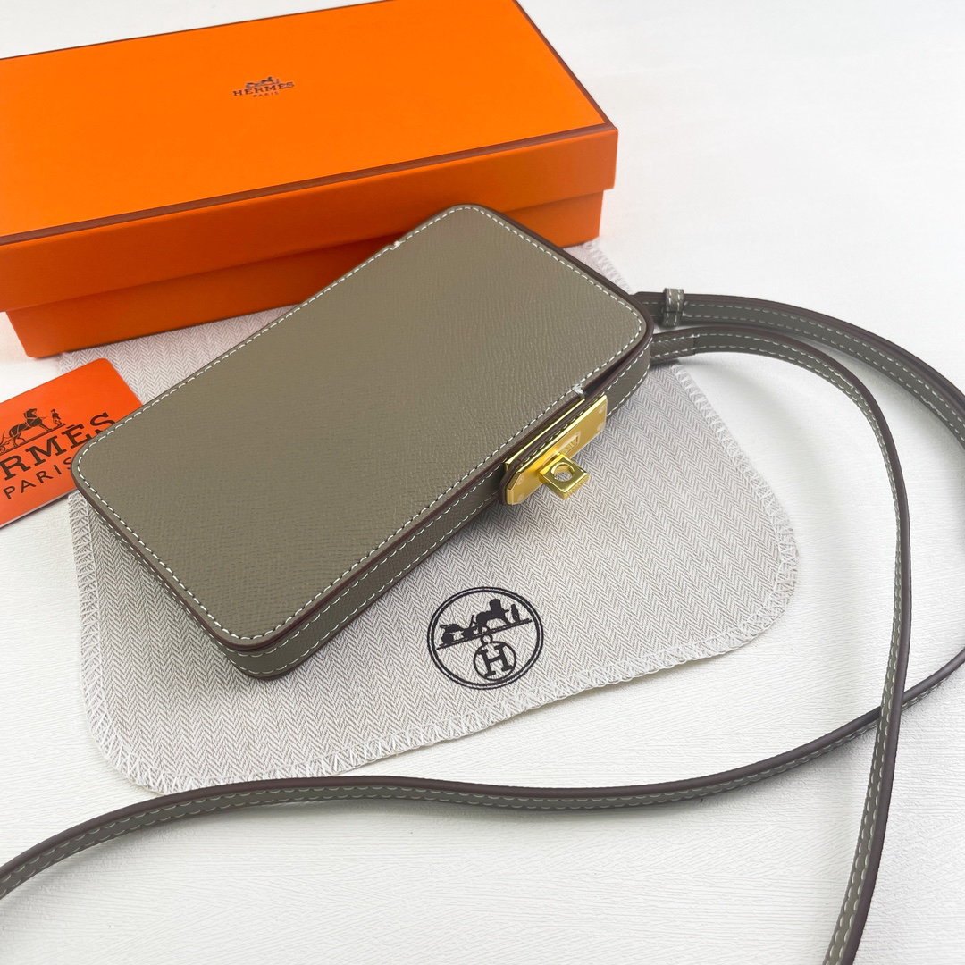 Hermes Hac a Box Tadelakt Calfskin Phone Case - Image 9