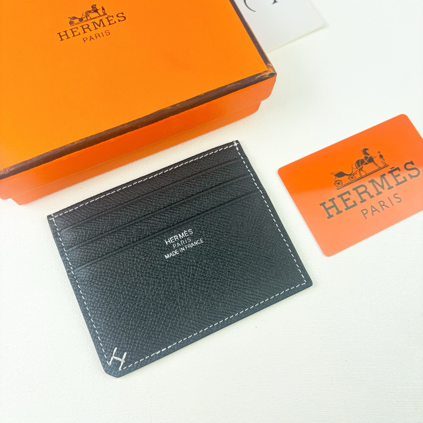 Hermes Evercolor Leather Card Holder - Image 9