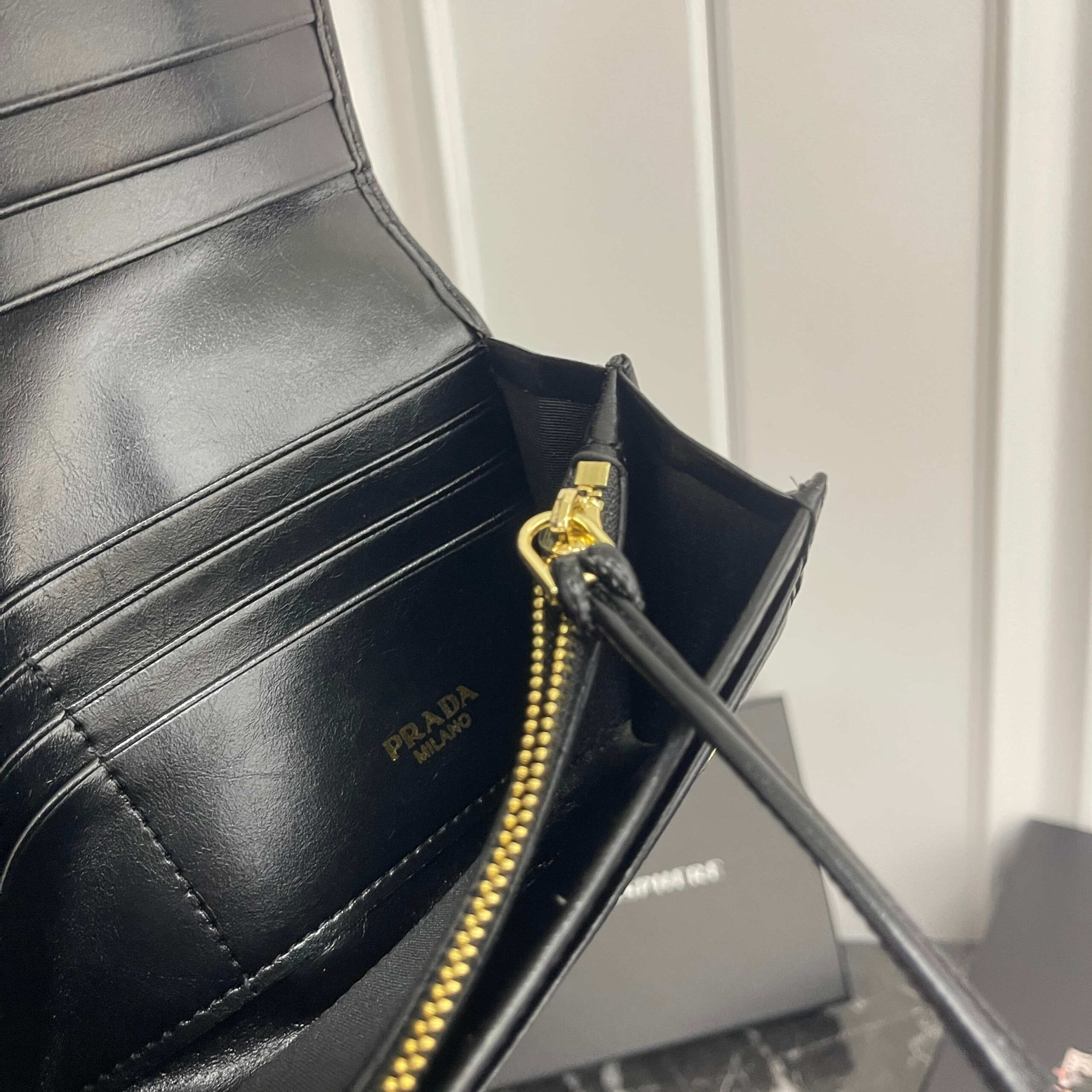 Prada Saffiano Leather Large Snap Wallet - Image 9