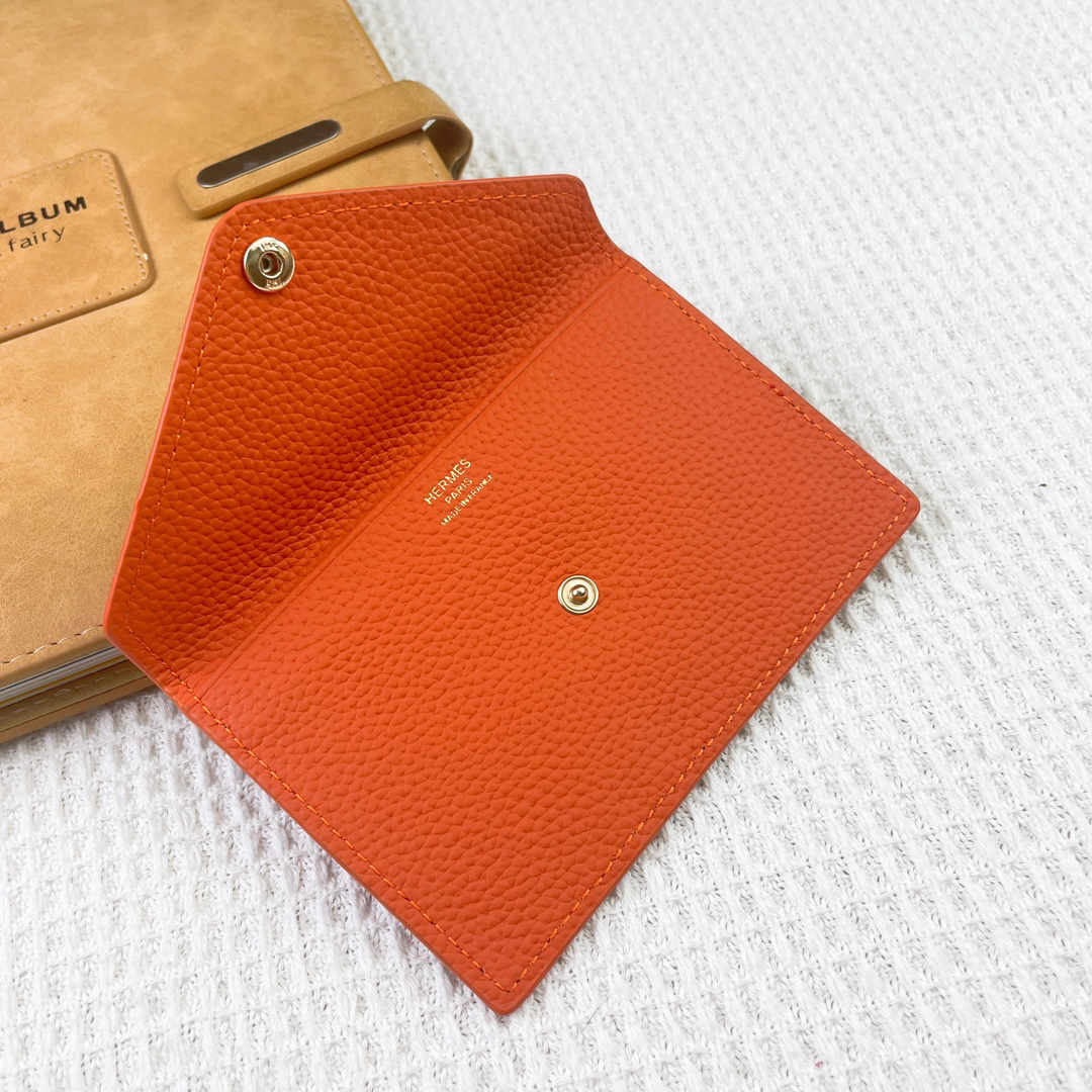 Hermes Barenia Faubourg Calfskin Card Holder - Image 9