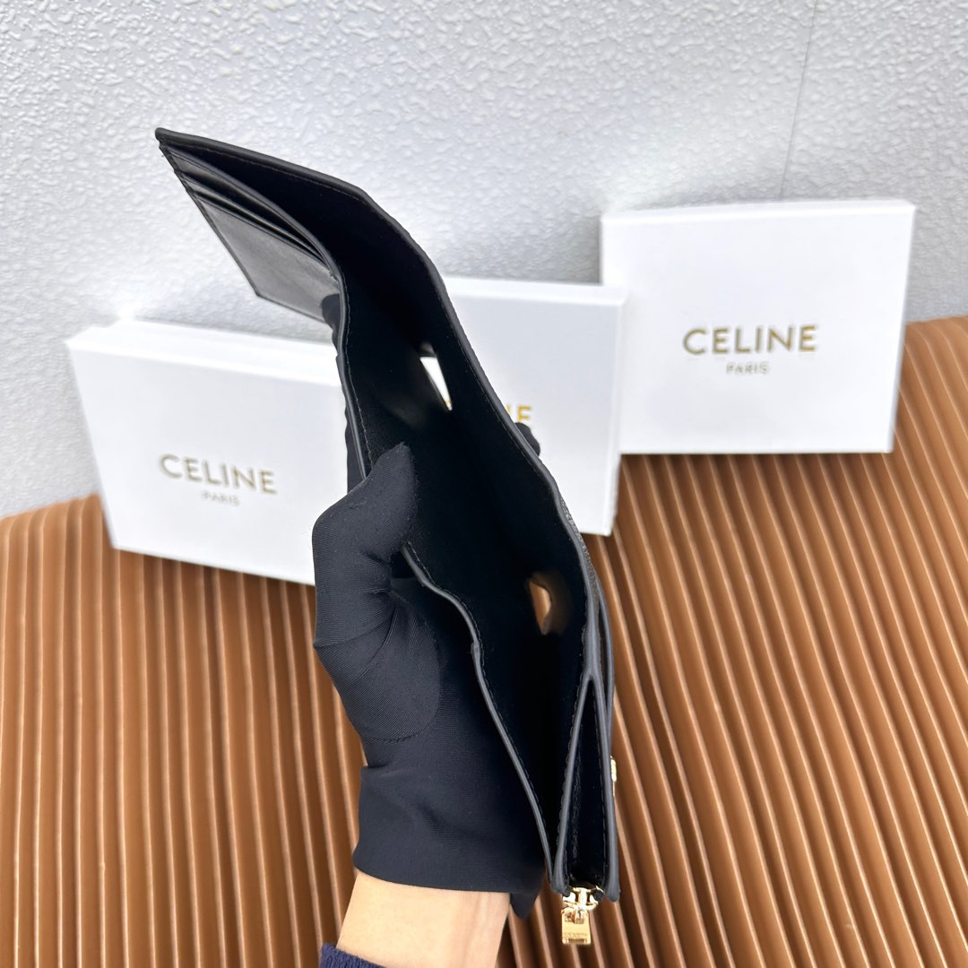 CELINE VICTOIRE Soft Calfskin Leather Wallet - Image 9