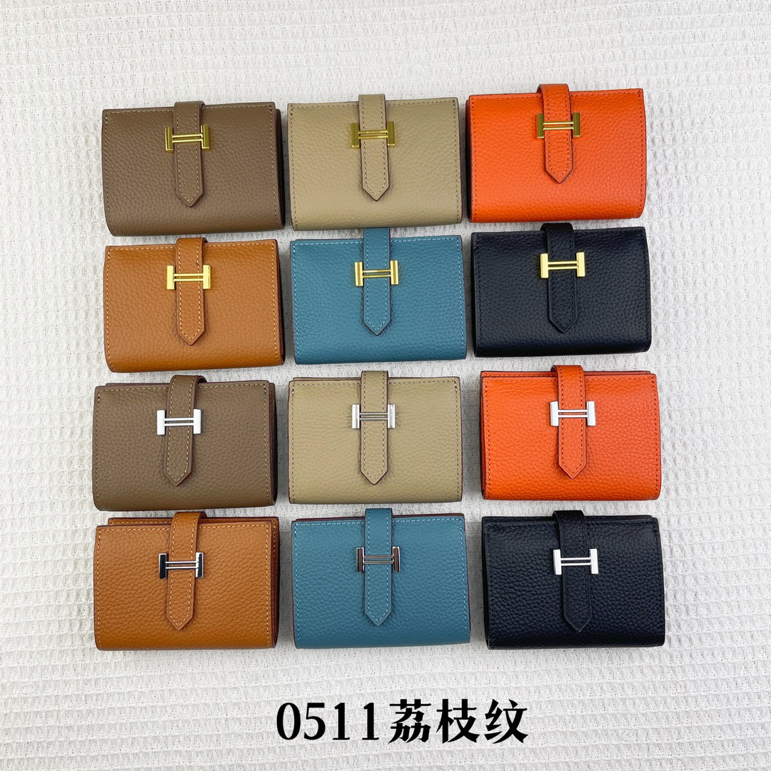 Hermes Litchi-Grain Leather Business Card Holder - Image 9