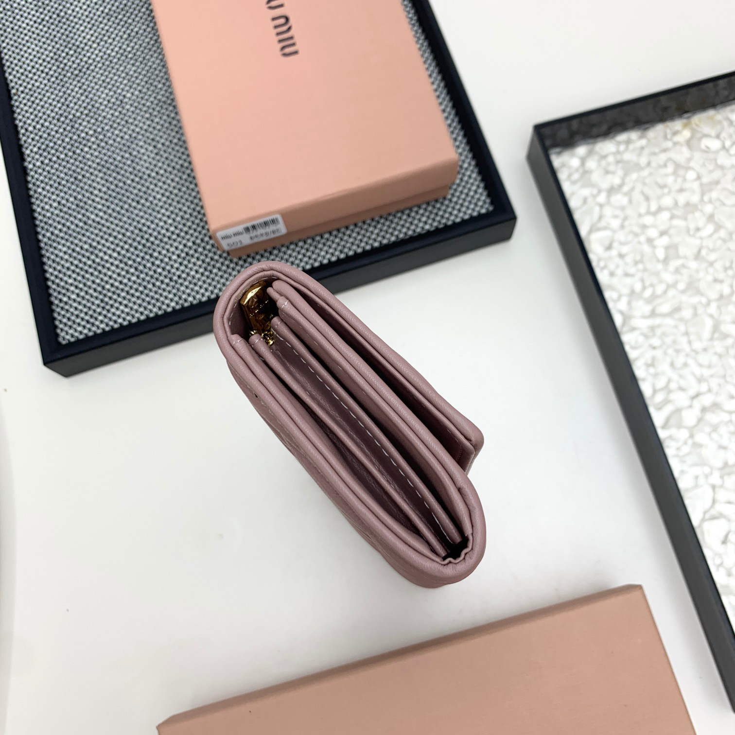 Miu Miu Lambskin Zipper Wallet - Image 9
