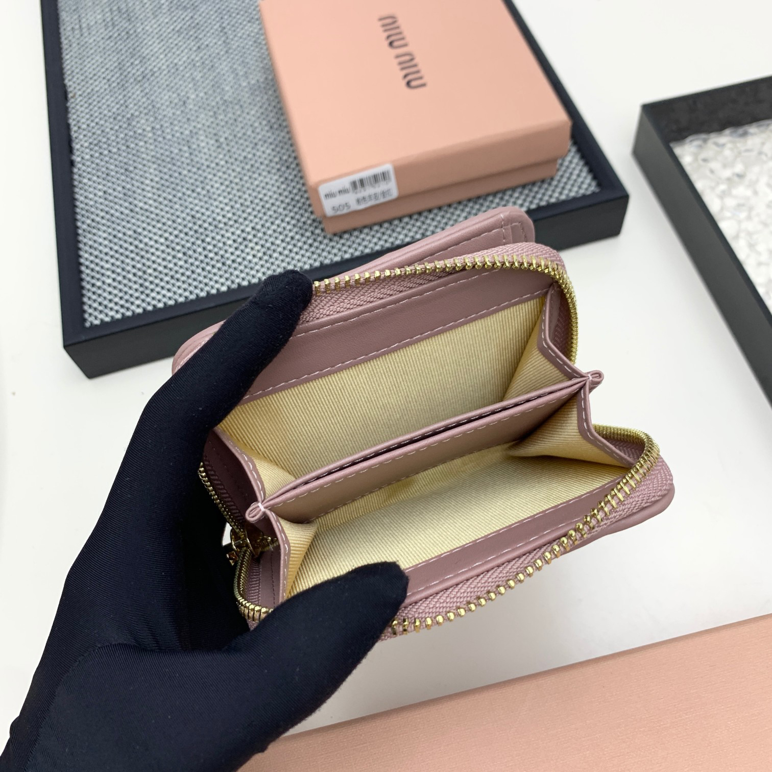 Miu Miu Lambskin Zip Coin Purse - Image 9